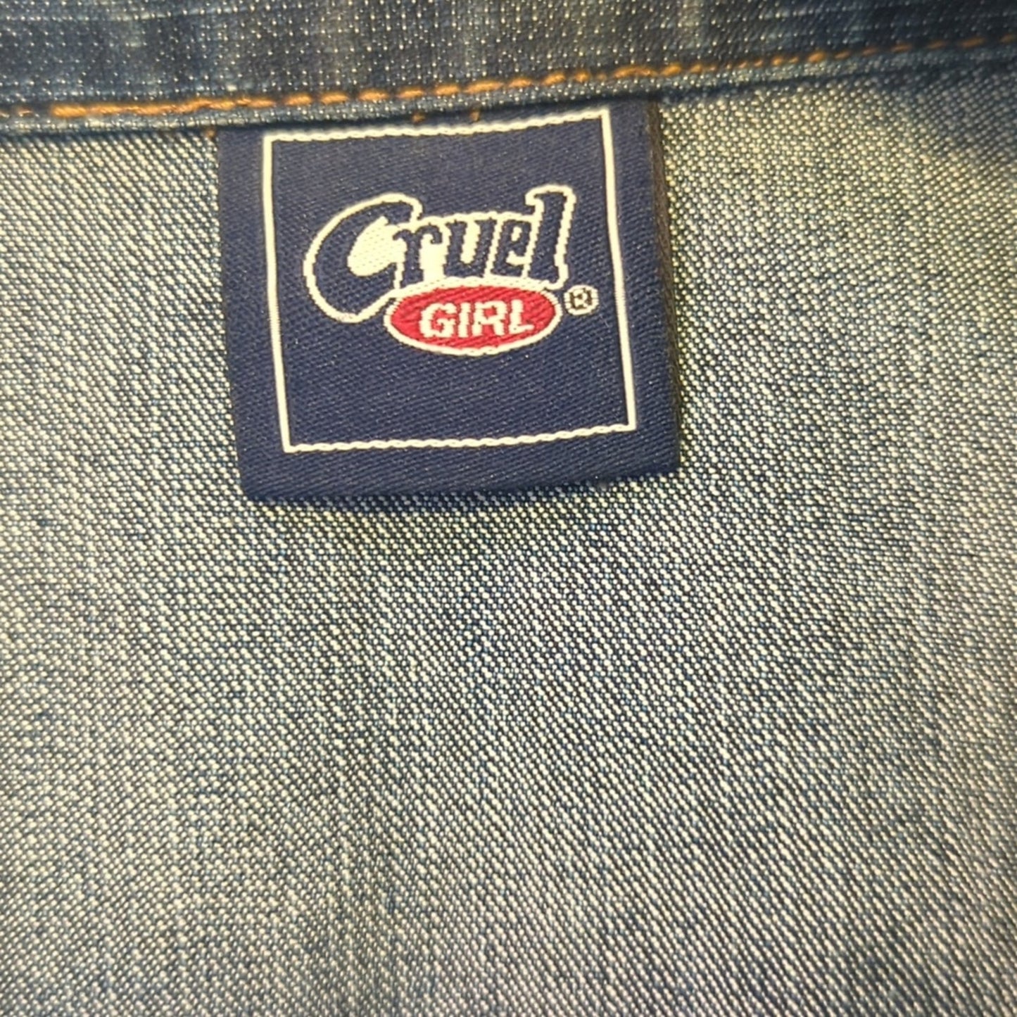 Cruel Girl Jean Jacket/Shacket With Navajo Embroidered Native American Figures