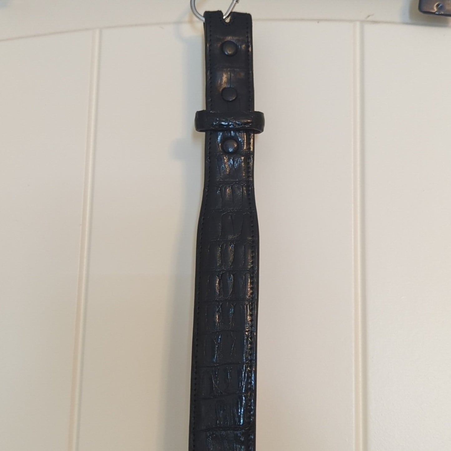 Rodney Ammons One of a Kind Custom Hand Made Black Alligator Belt Men's Sz 42.