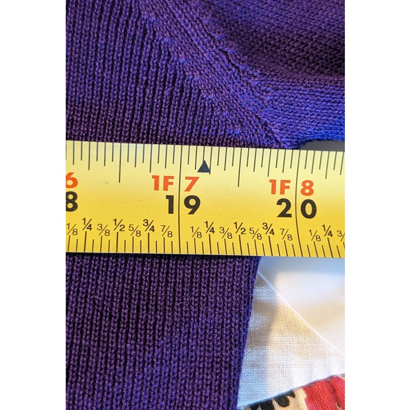 Vintage Clio Purple Silk Blend 3/4 Sleeve Beaded Fringe Sweater Womens Sz L