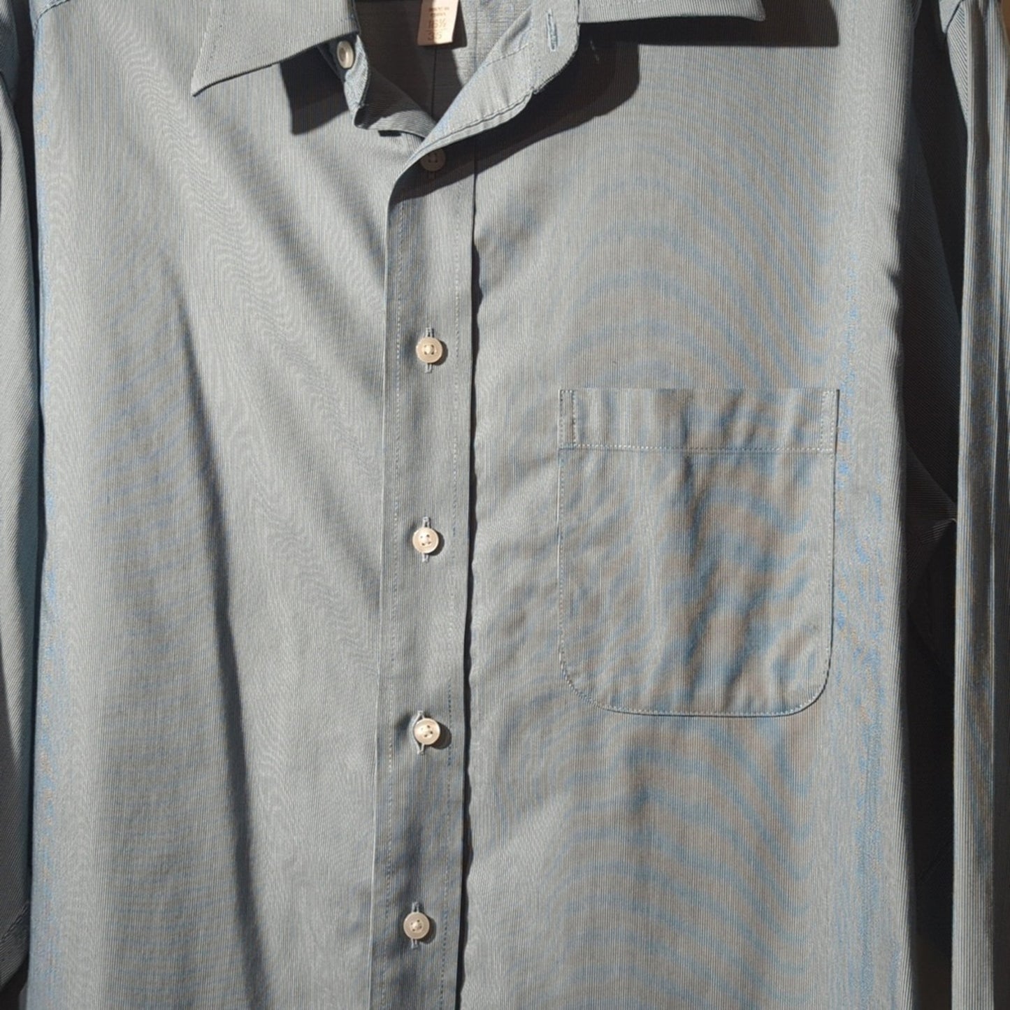 Roundtree & York Gold Label Fitted 100% Cotton Dobby Dress Shirt Mens Sz 16.5/35