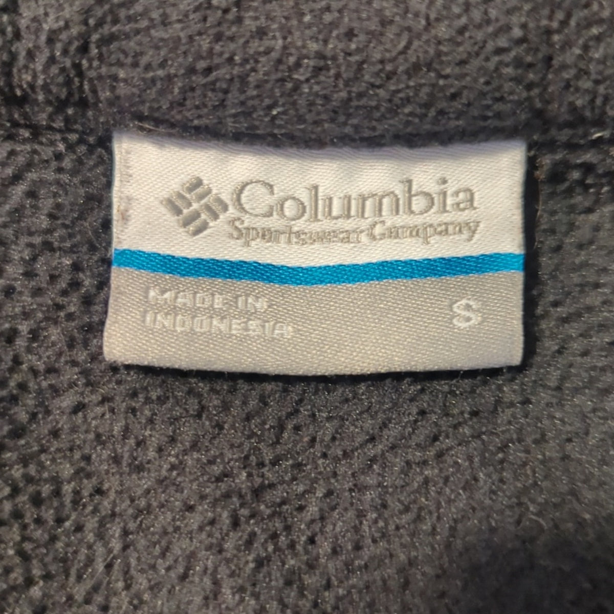 Columbia Black Full Fleece Jacket Men's Size Small