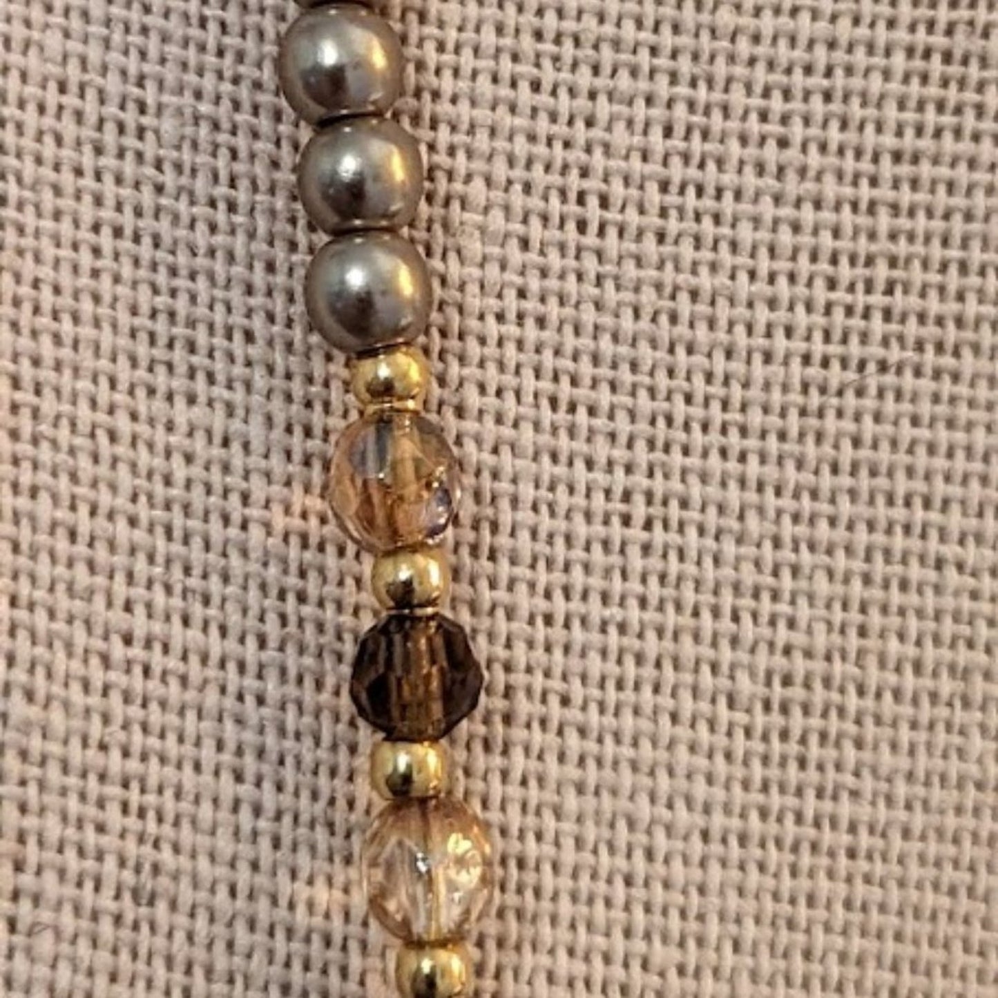 Napier Champagne Faux Mini Pearl Necklace