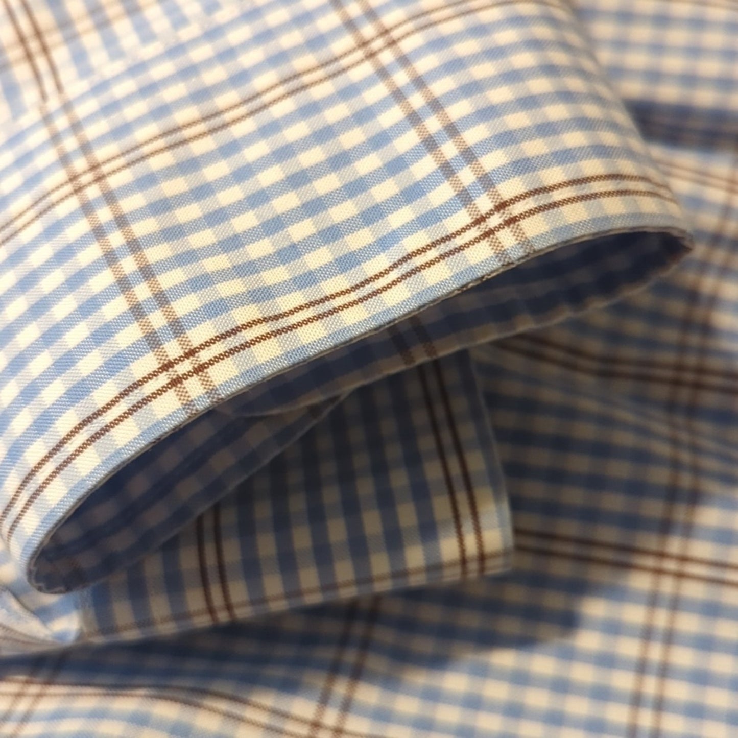 Vintage Brooks Brothers Blue Plaid The Original Polo Shirt Button Down Mens Sz L