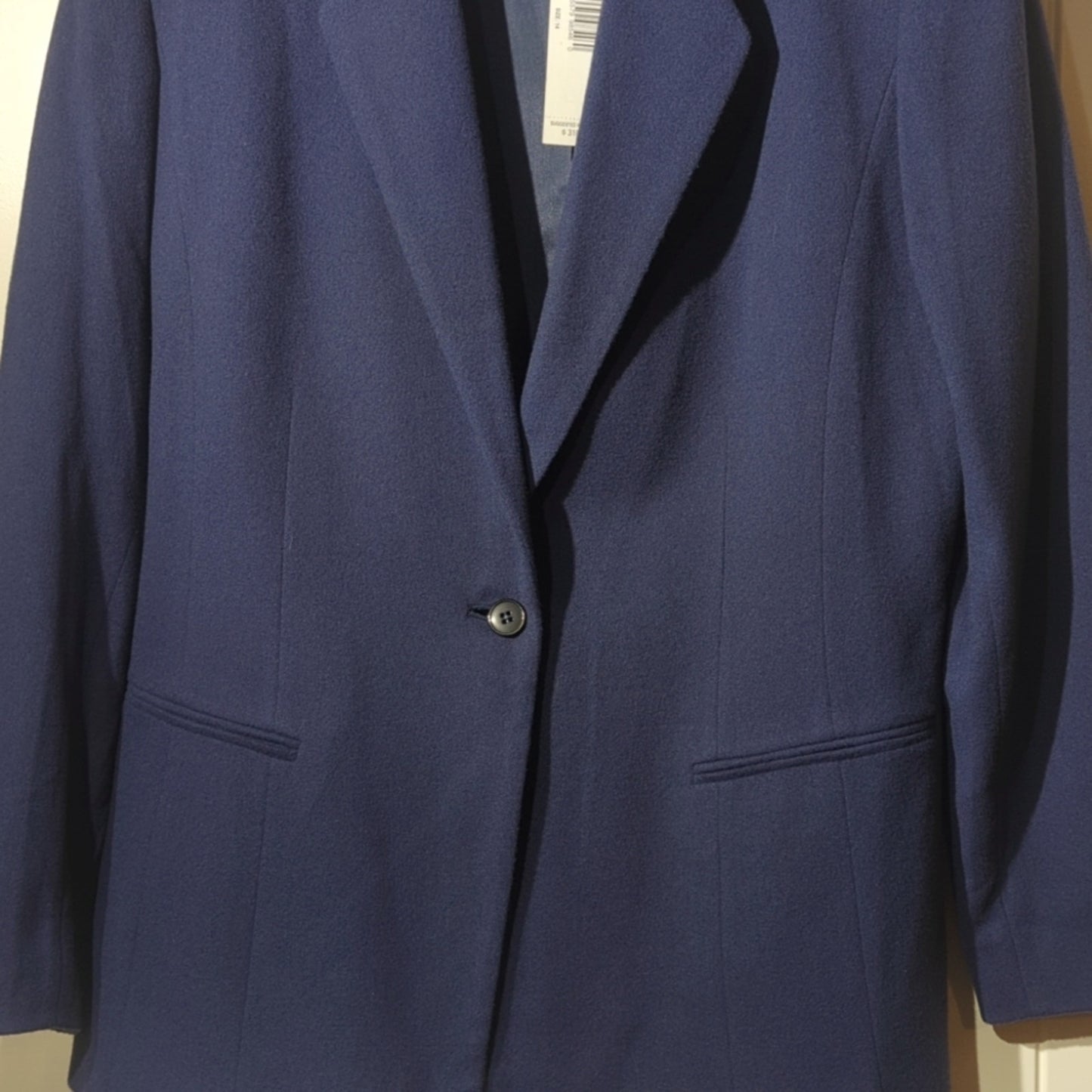 Company Ellen Tracy NWT Vintage Classic One Button Blazer in 'Midnight' Size 14