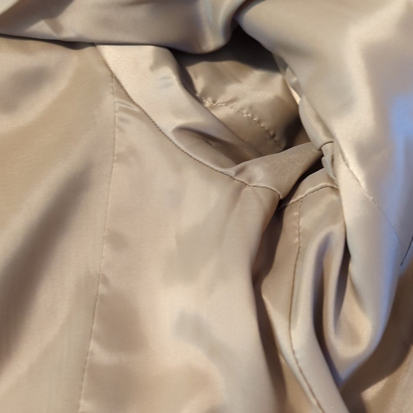 Talbots Tan Stretch Fabric Made in Italy Three Button Blazer Womens Plus Sz 12W