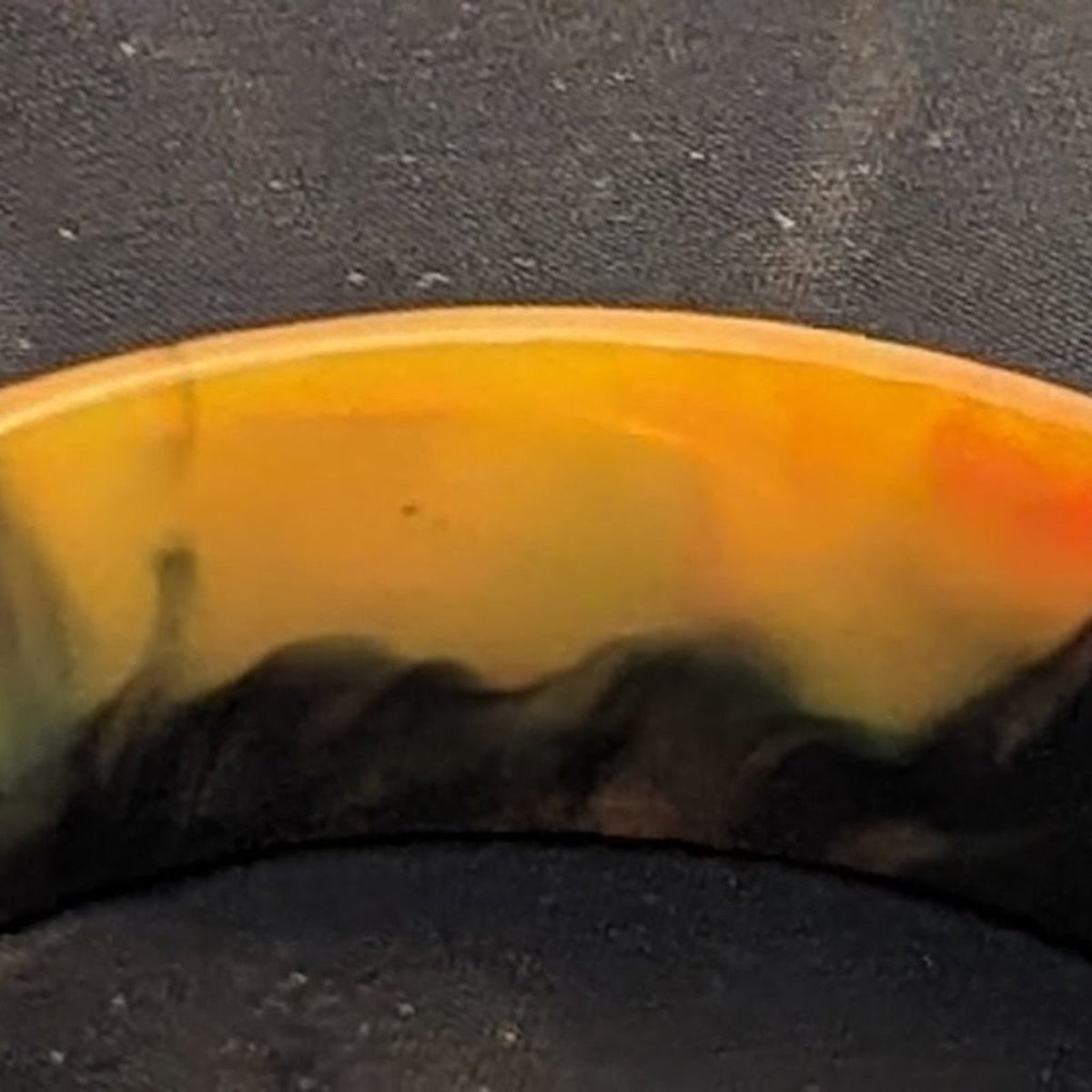 Rare 1930s Carved Roses Translucent End of Day Bakelite Bangle Bracelet