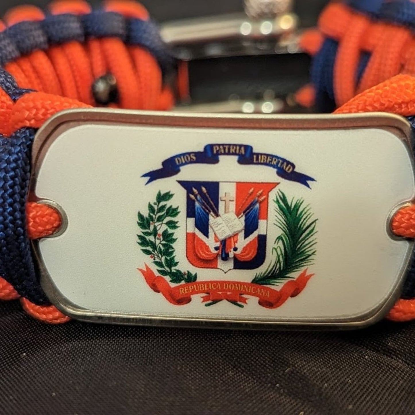 Tough Band Survival Bracelet With Dominican Republic Medallion