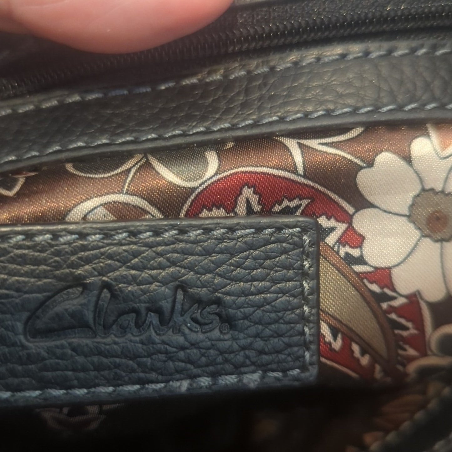 Clark's Brown Soft Pebbled Leather Buckle Magnetic Closure Shoulder Bag