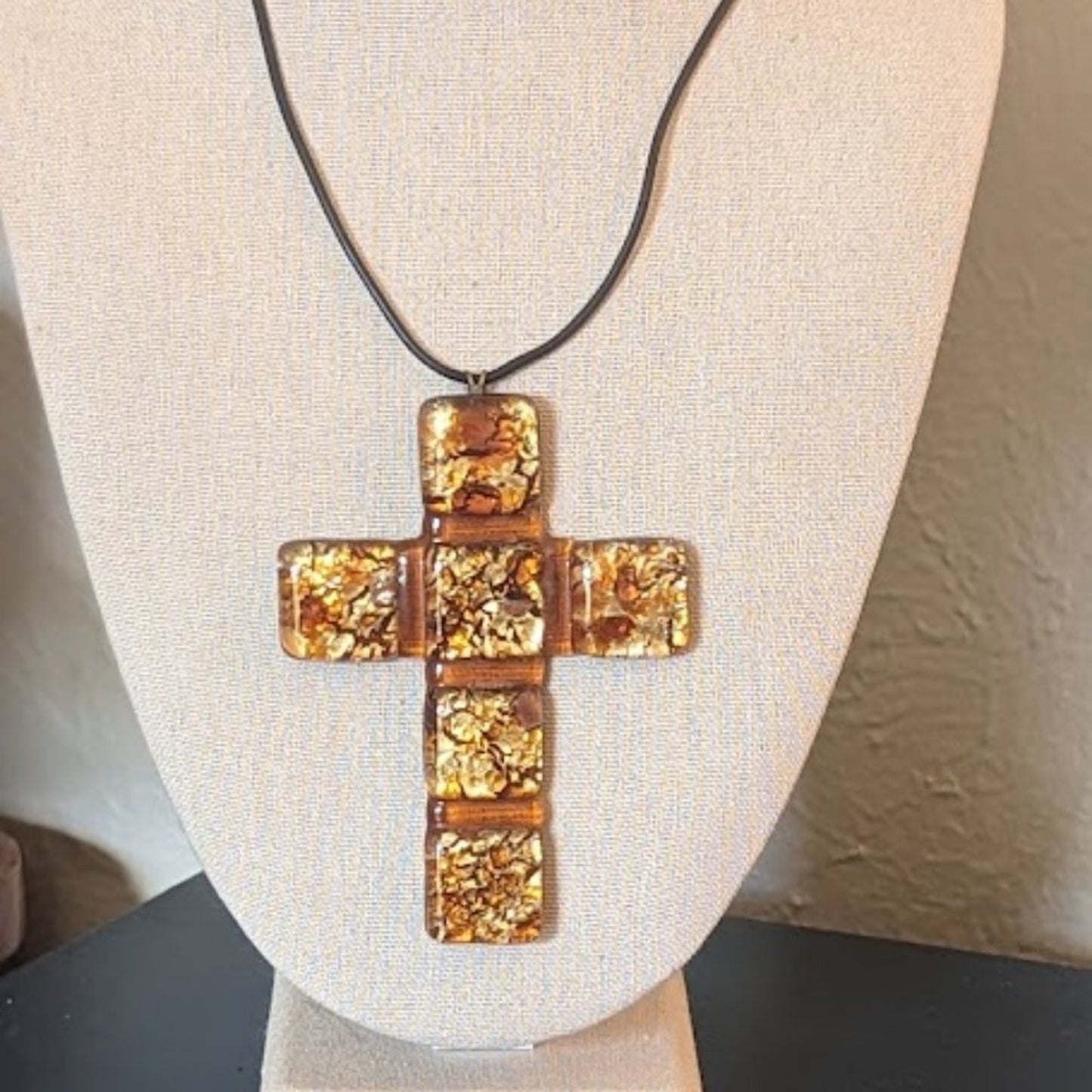Murano Cross -- Signed Vetro Artistico With Artist's Signature Vetreria Accaeffe