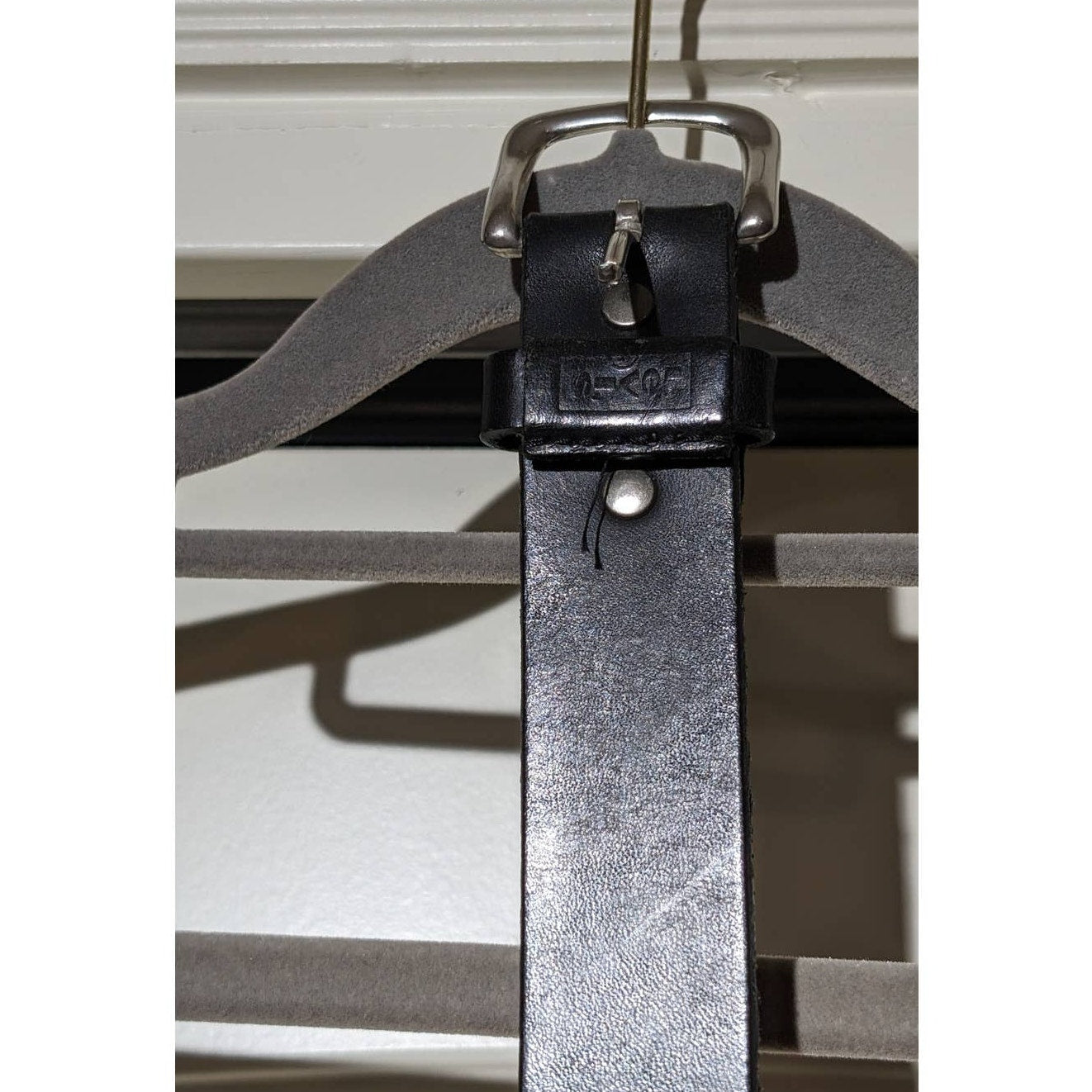 Levi's Casual Black Leather Silver Tone Buckle Belt Sz 40