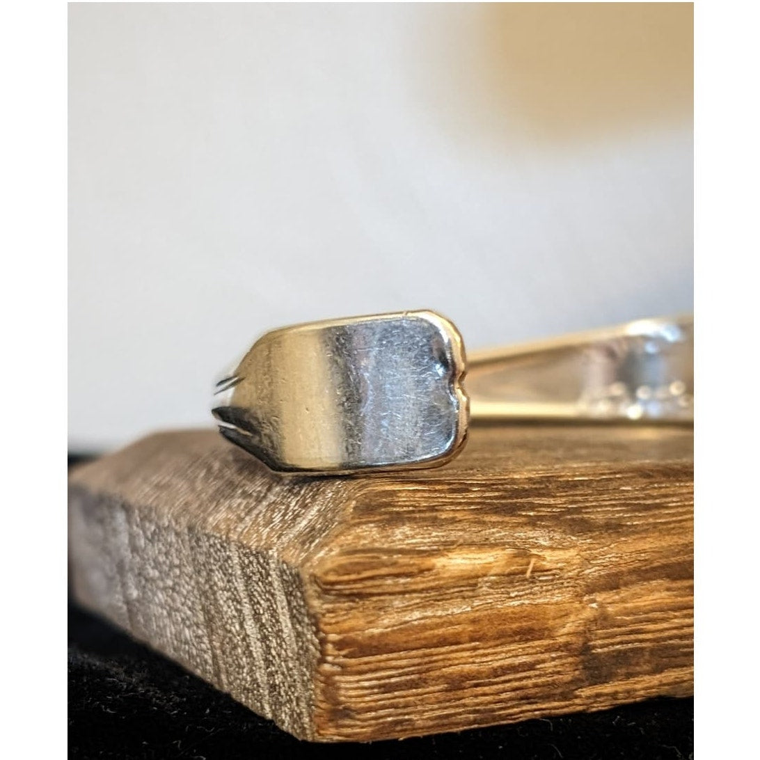 King Edward National Silver Co Recycled Silverware Cuff Bracelet