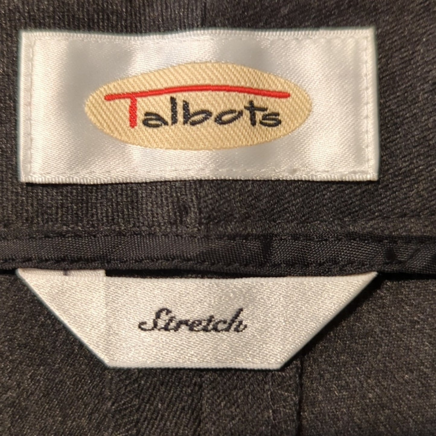 Talbot's Gray Zip/Hook Front Belt Loop Straight Leg Dressy Stretch Pant Sz. 16
