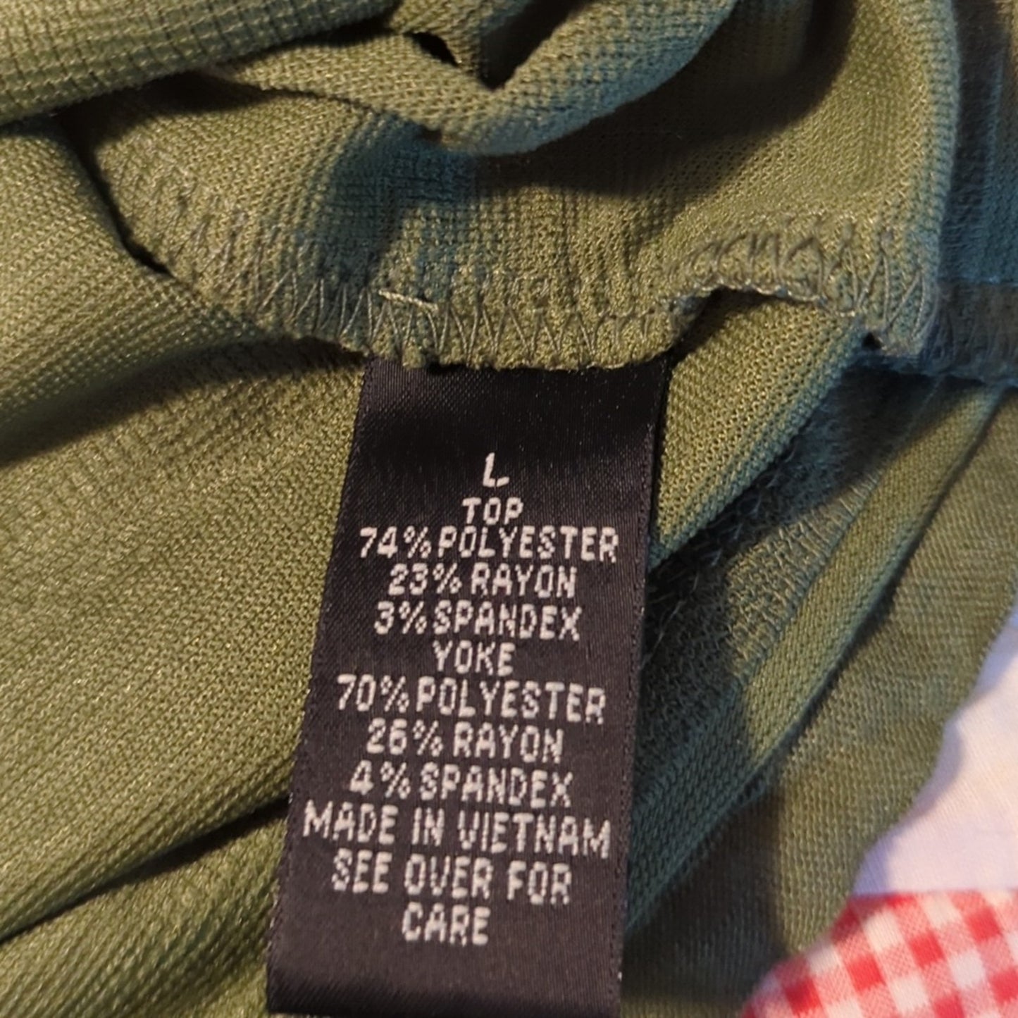 AGB NWT Moss Green Layered Ruffle Ruch Cap Sleeve Stretch Top Women's Size L