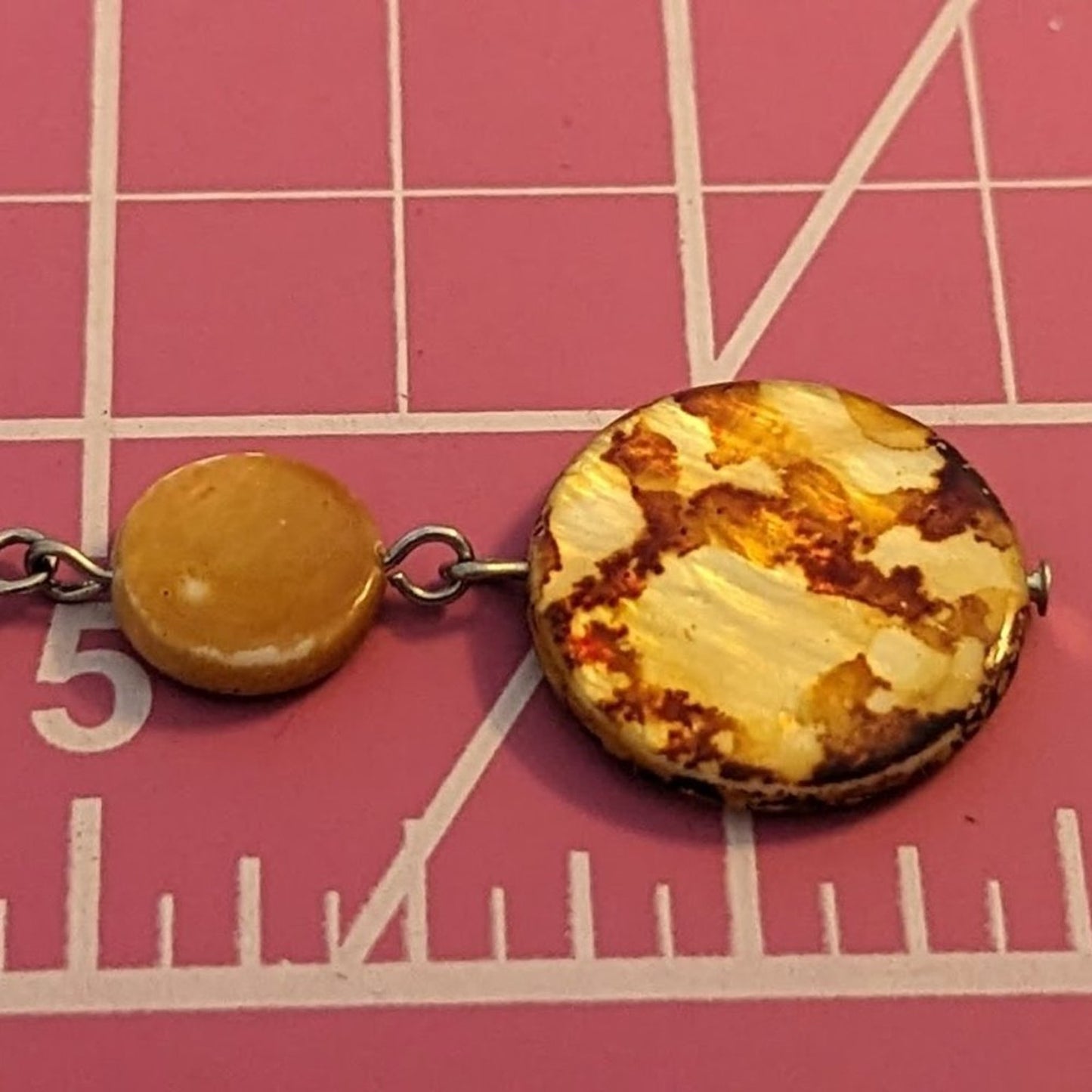Brown Stone/Glass Drop Dangle Earrings