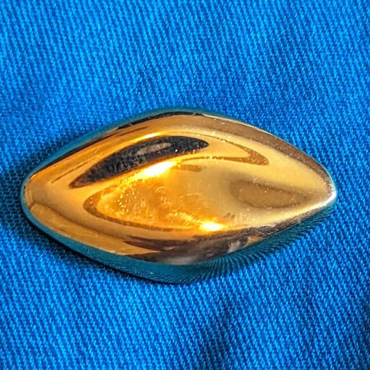 Monet Vintage Signed Abstract Polished Gold Tone Brooch