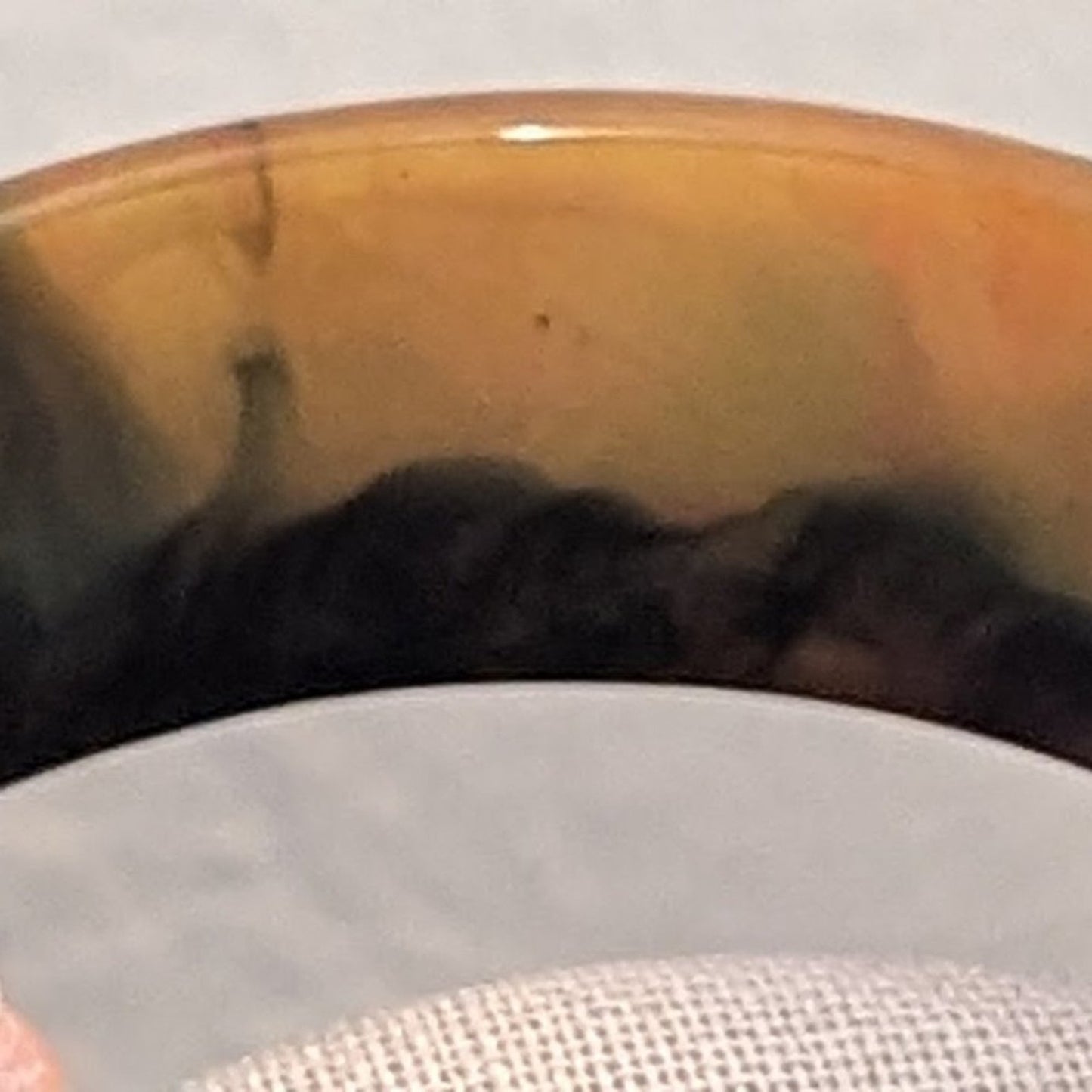 Bakelite! Rare Carved Translucent End of Day Roses Bakelite Bangle Bracelet