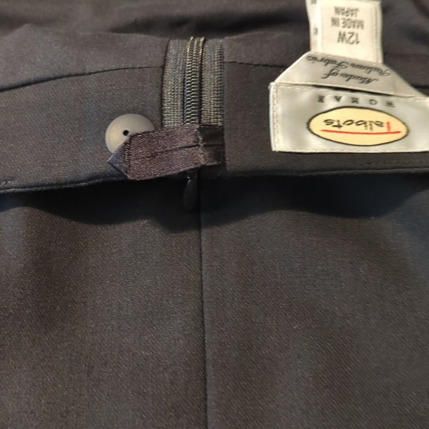 Talbots Wool/Lycra Black Midi A-Line Fully Lined Skirt Women's Plus Size 12W