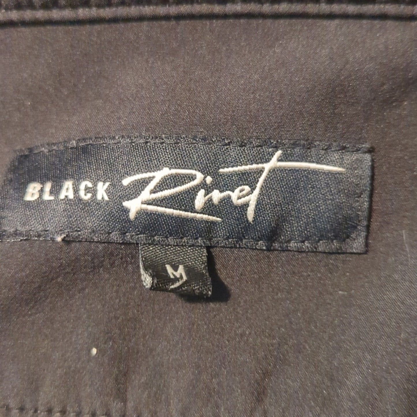 Black Rivet Black Medium Weight Soft Shell Performance Full Zip Jacket Sz M