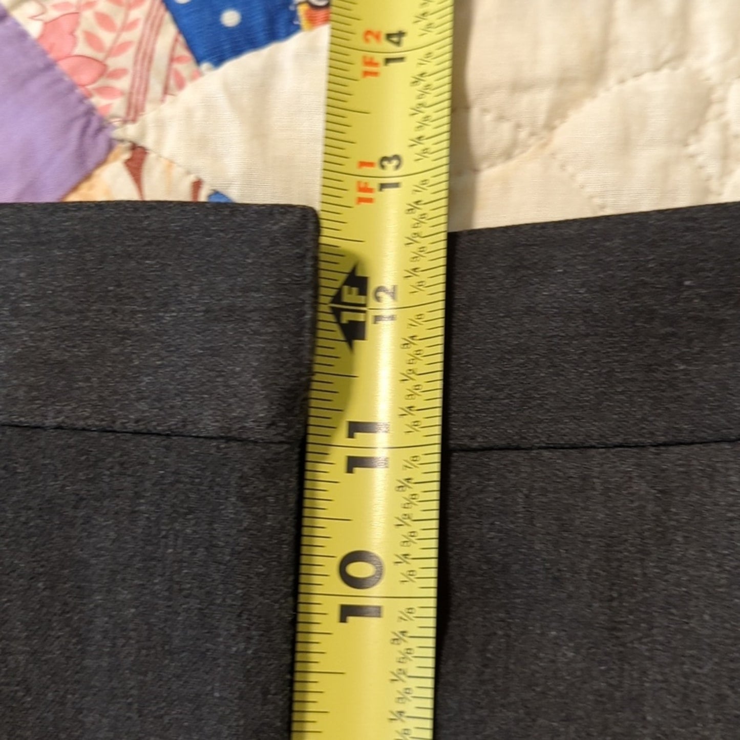 Talbot's Gray Zip/Hook Front Belt Loop Straight Leg Dressy Stretch Pant Sz. 16