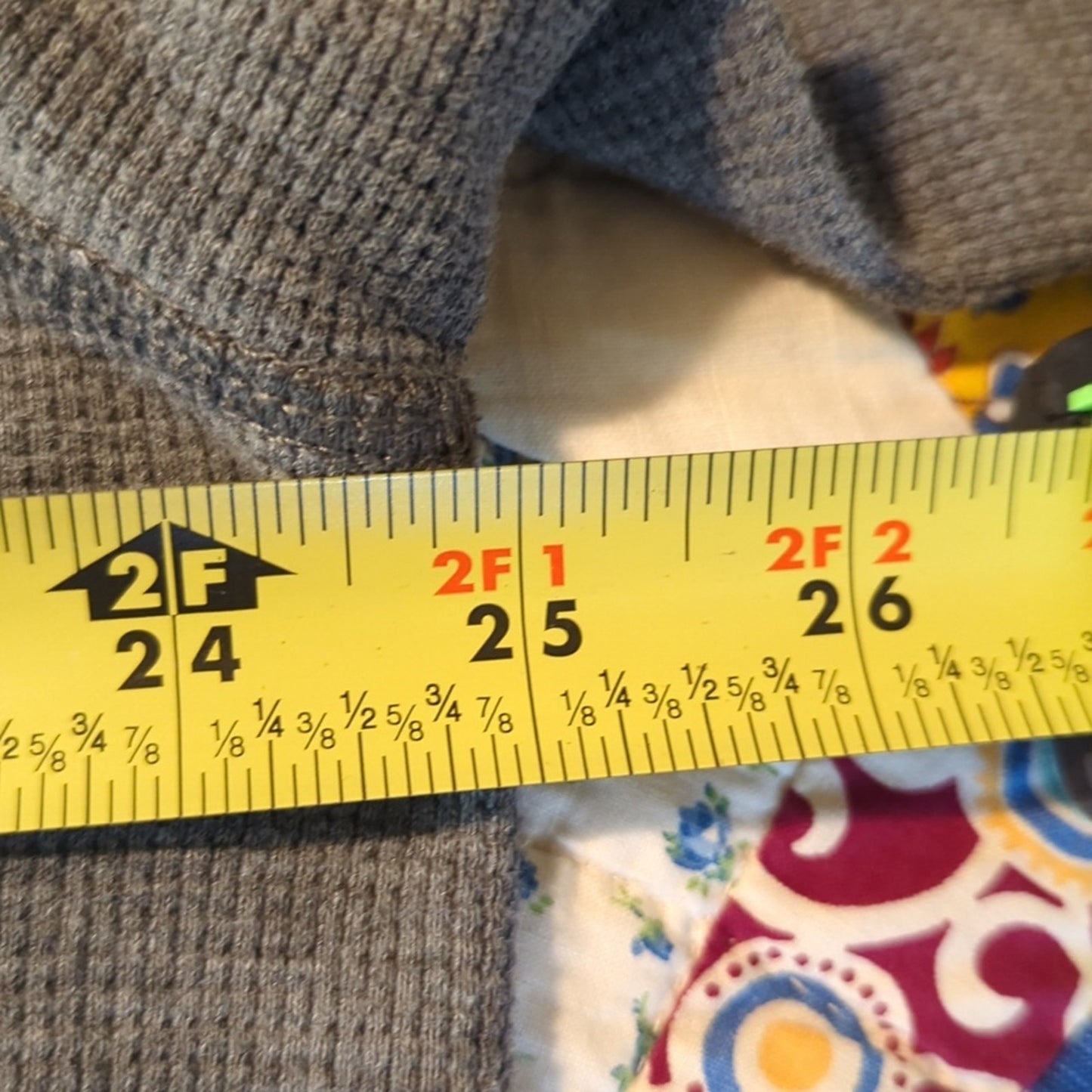 Eddie Bauer Gray Dog Head Image Waffle Knit Thermal Long Sleeve Tee Men's Sz TXL