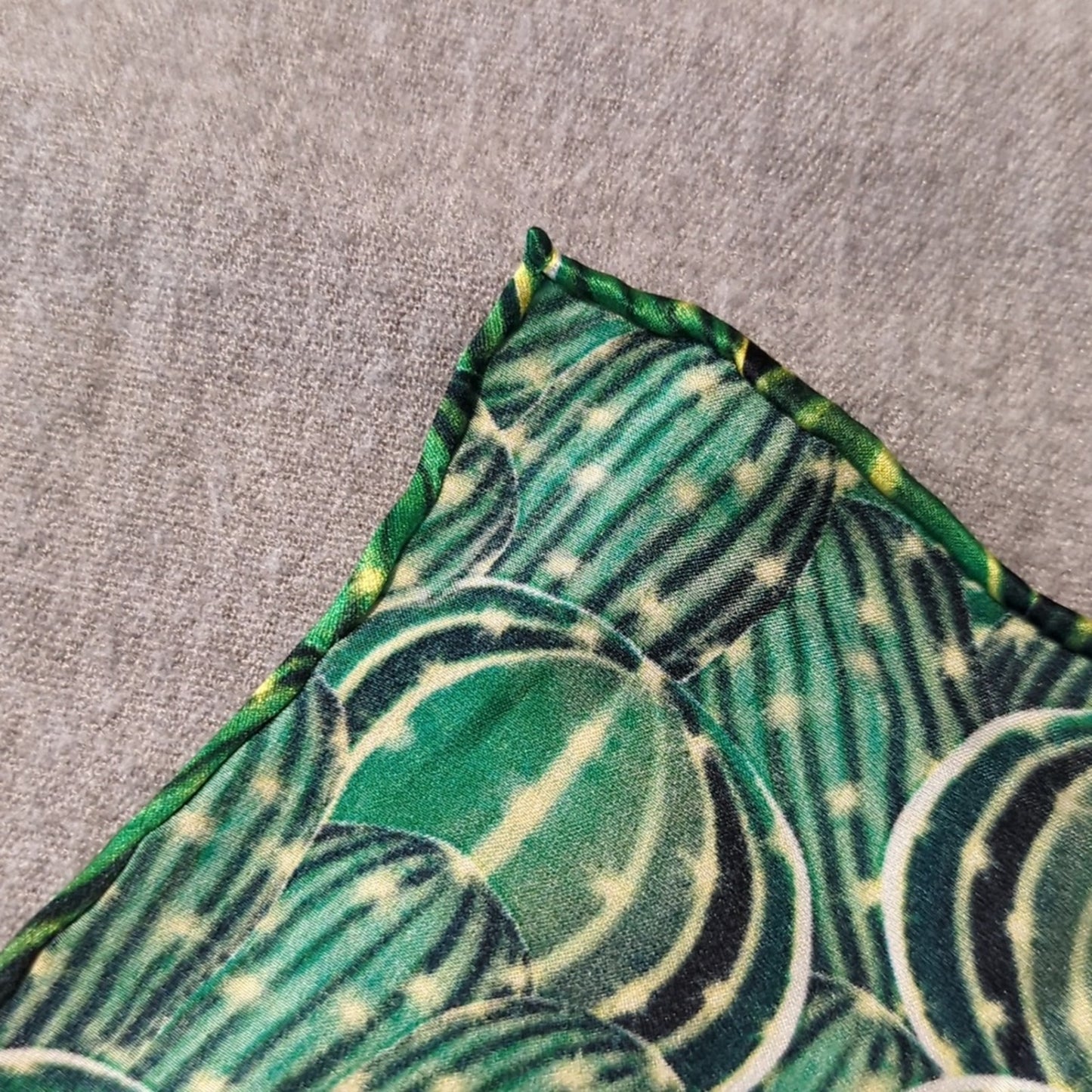 Green 33" Square Satiny Scarf