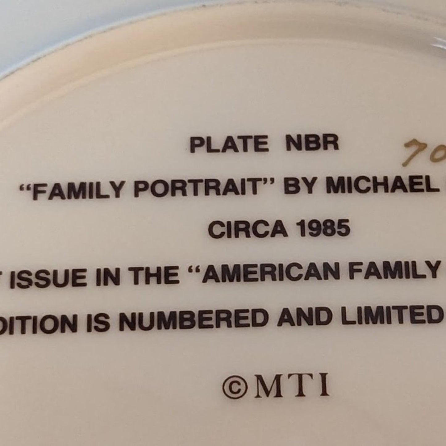Gorham Collectible "Family Portrait" by Michael Hagel Plate