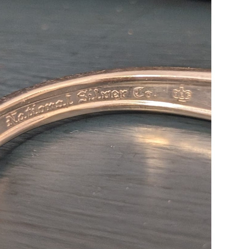 King Edward National Silver Co Recycled Silverware Cuff Bracelet
