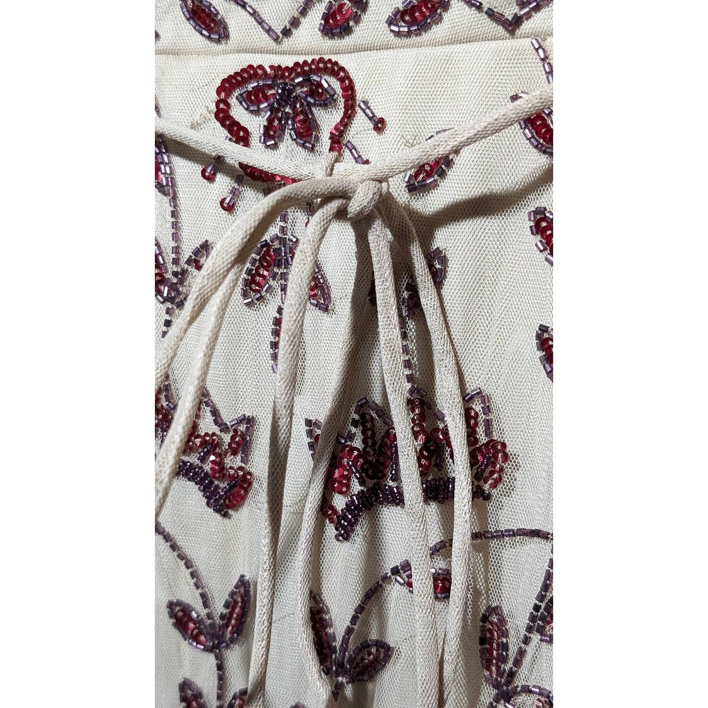 Altar'd State Beaded Wrap Dress in Taupe Womens Size XS
