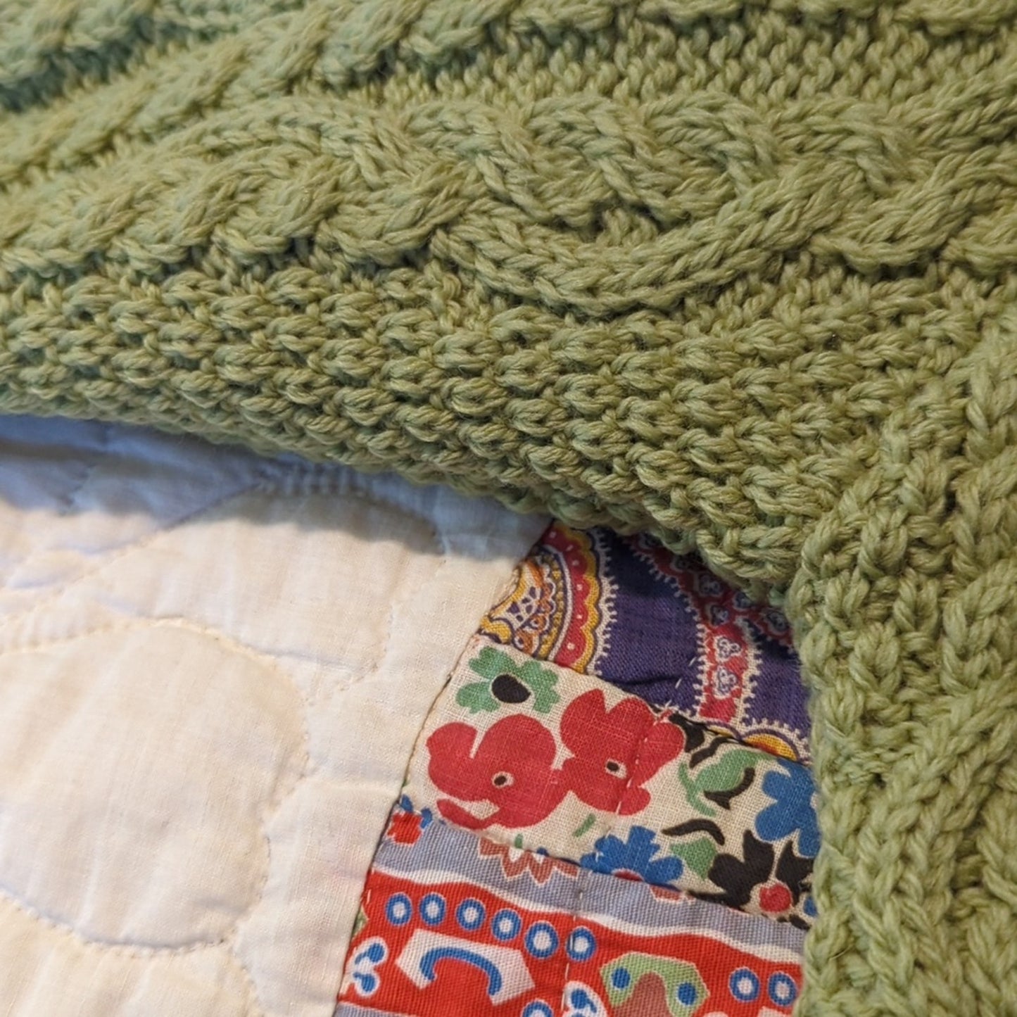 Aran Crafts Ireland Green Luxury Button Up Hand Knit Cabled Cardigan Women Sz XS