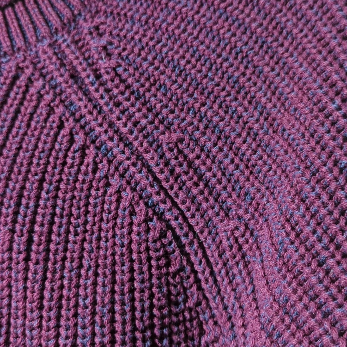 Ellen Tracy Port Marled Open Knit Pullover Rolled Neck Notched Hem Sweater Sz L