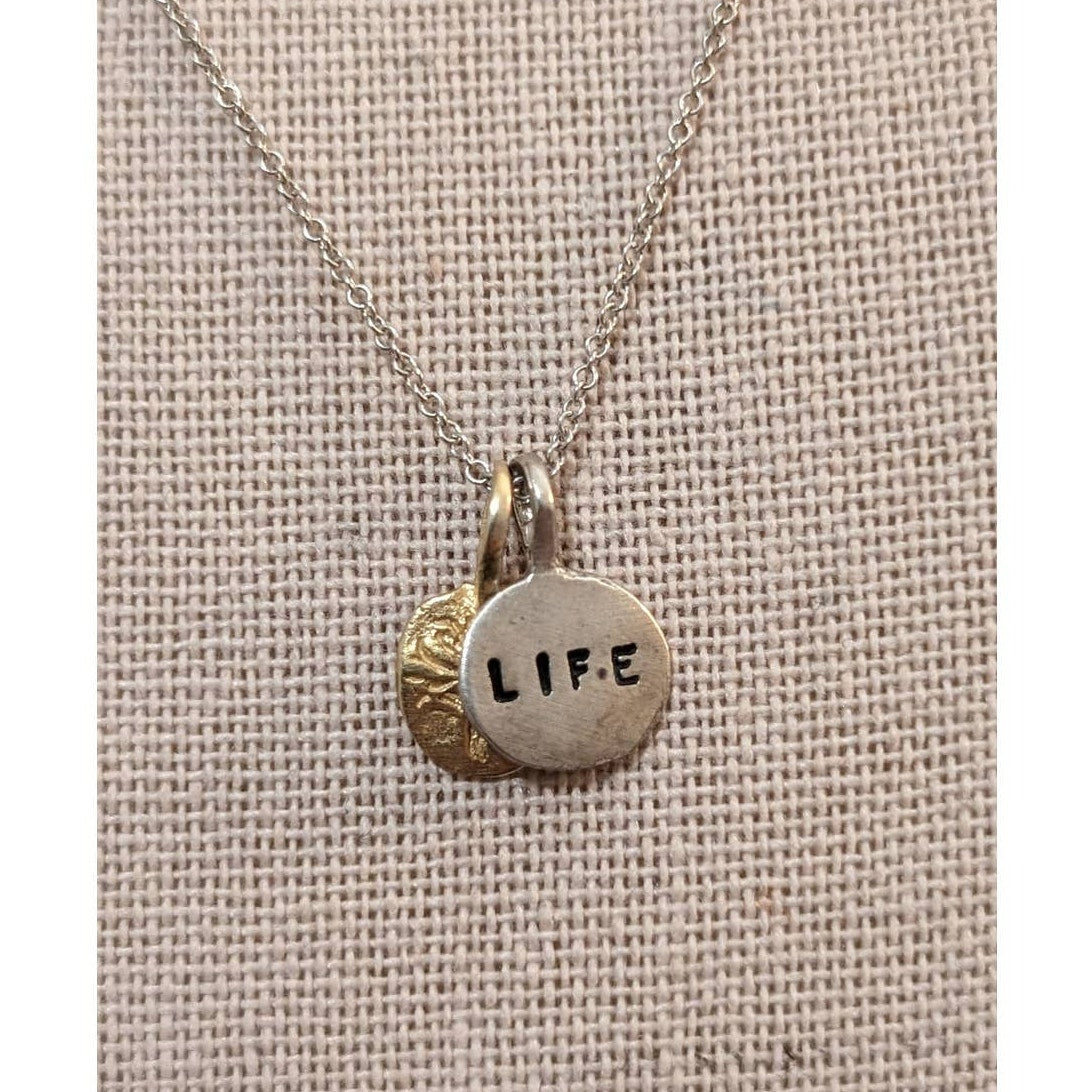 925 Sterling Silver Life and Tree of Life Charms/Pendants Chain Necklace