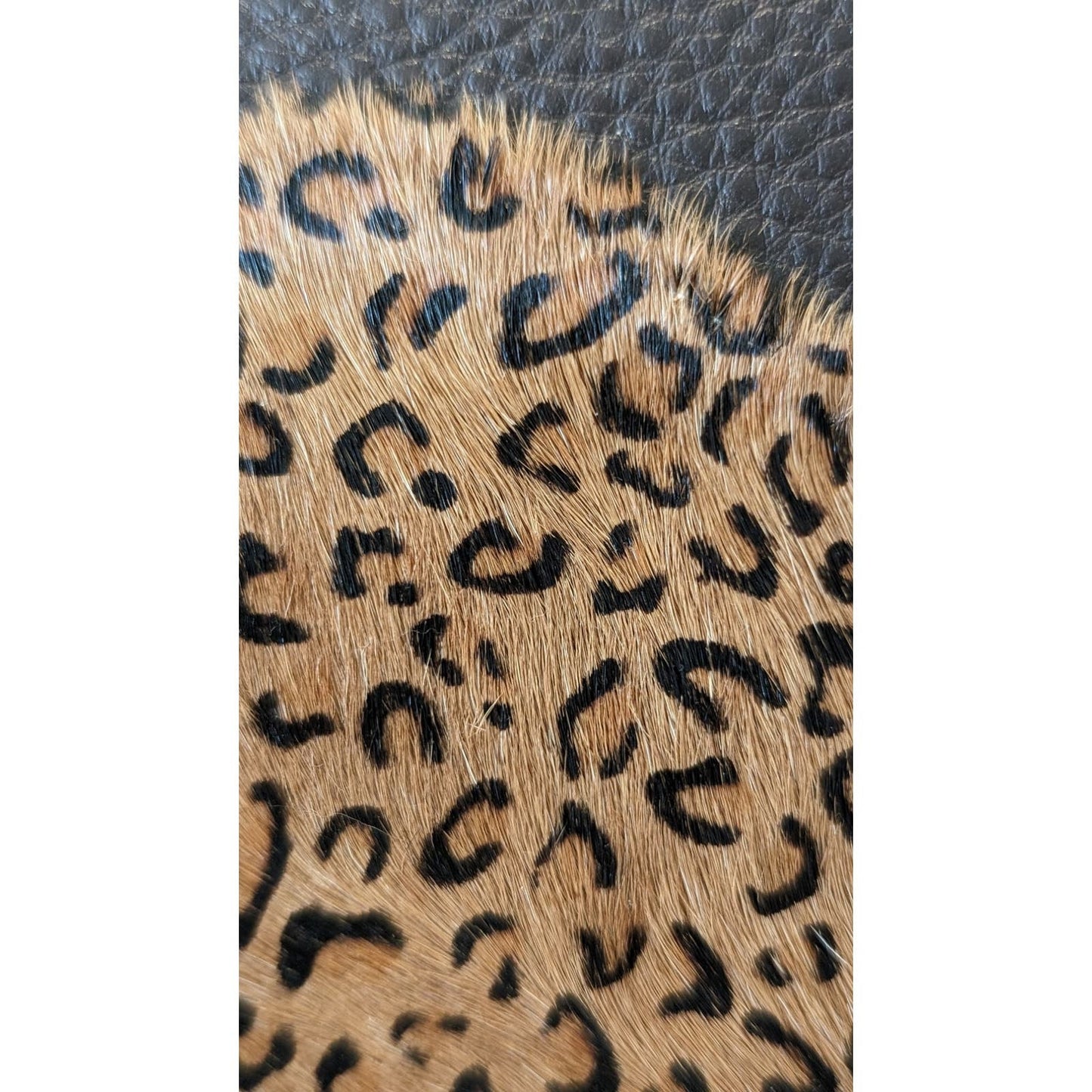 Sweet Tooth Brown Pebbled Grain Cheetah Heart Satchel Handbag