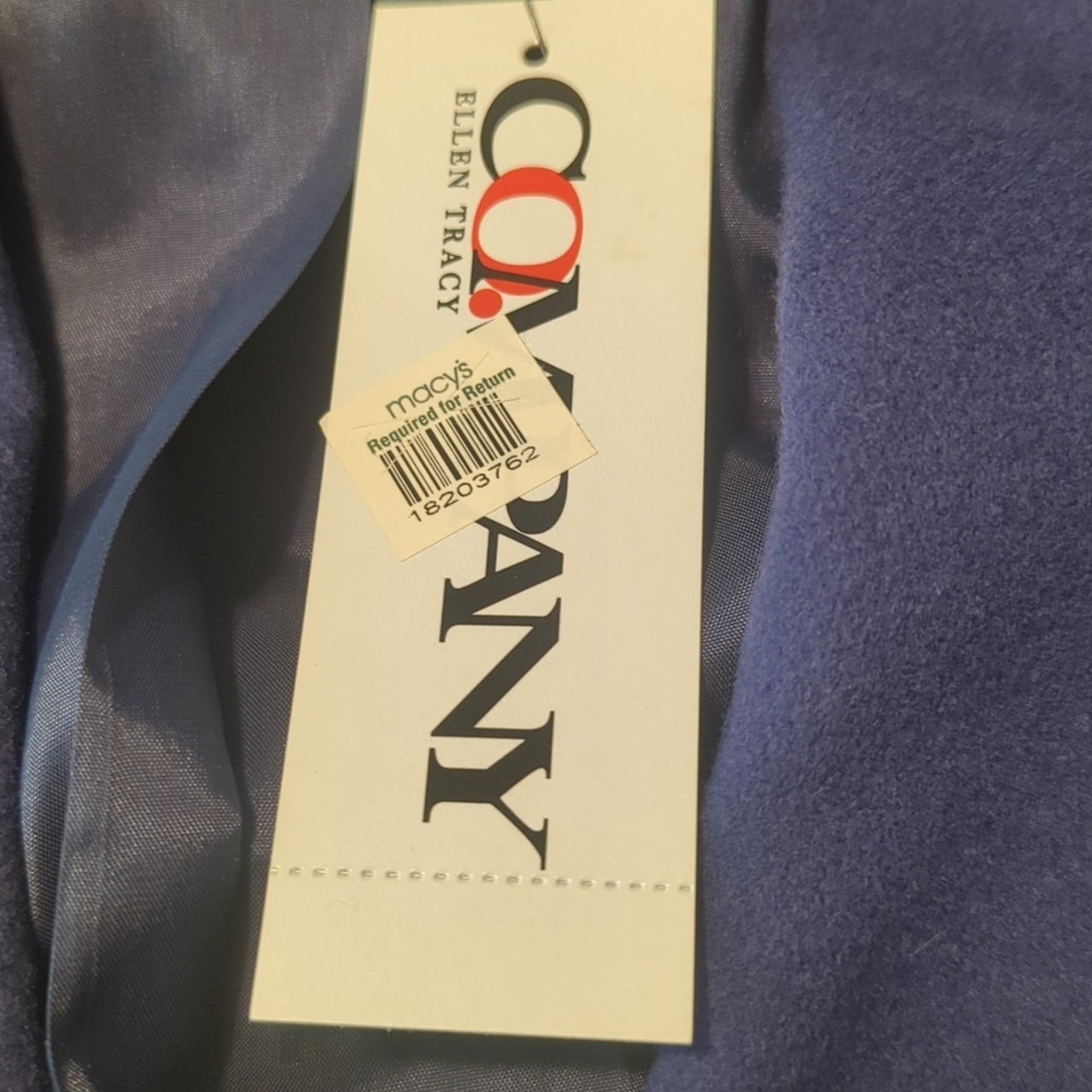 Company Ellen Tracy NWT Vintage Classic One Button Blazer in 'Midnight' Size 14