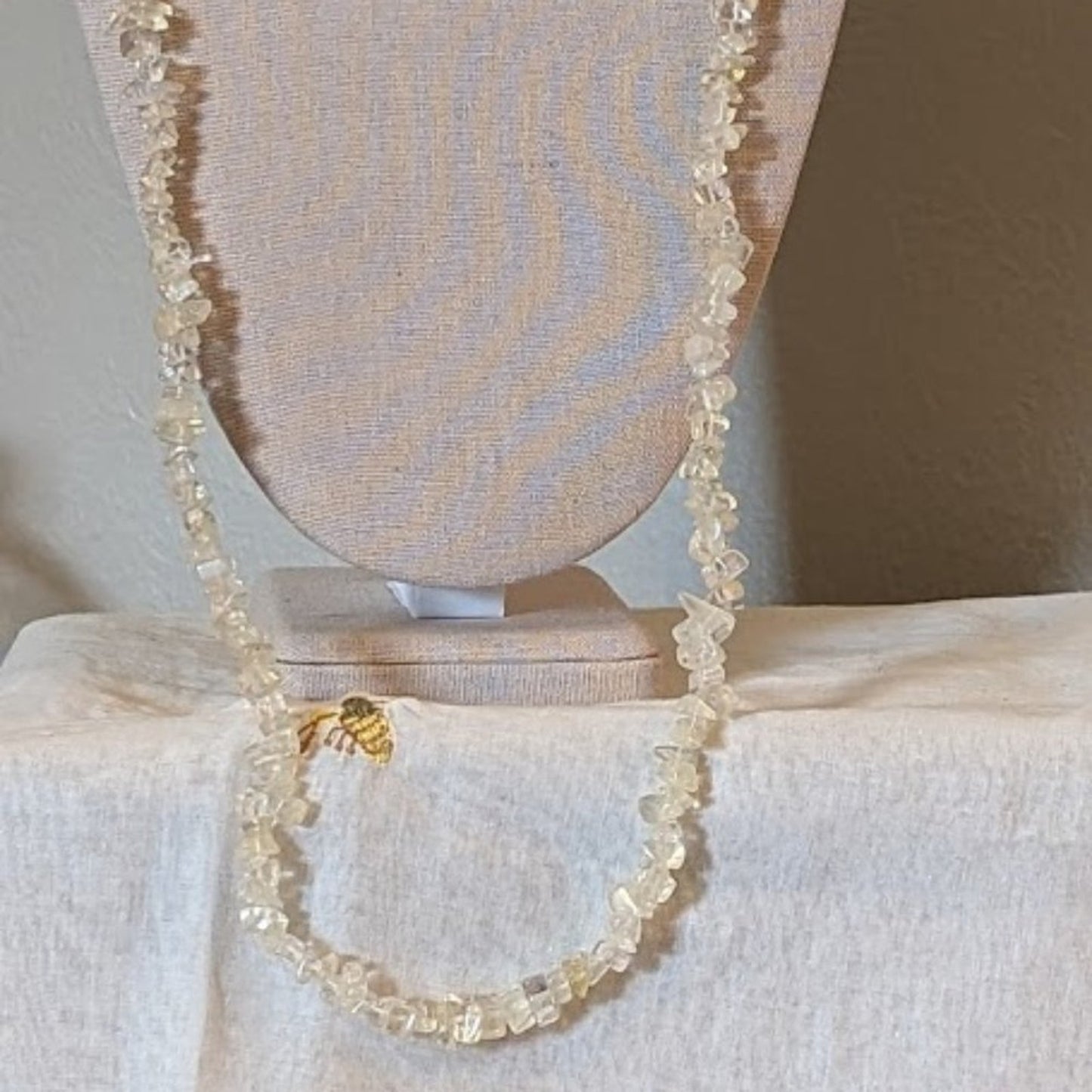 Vintage Genuine Quartz Chip 33" Strand Necklace