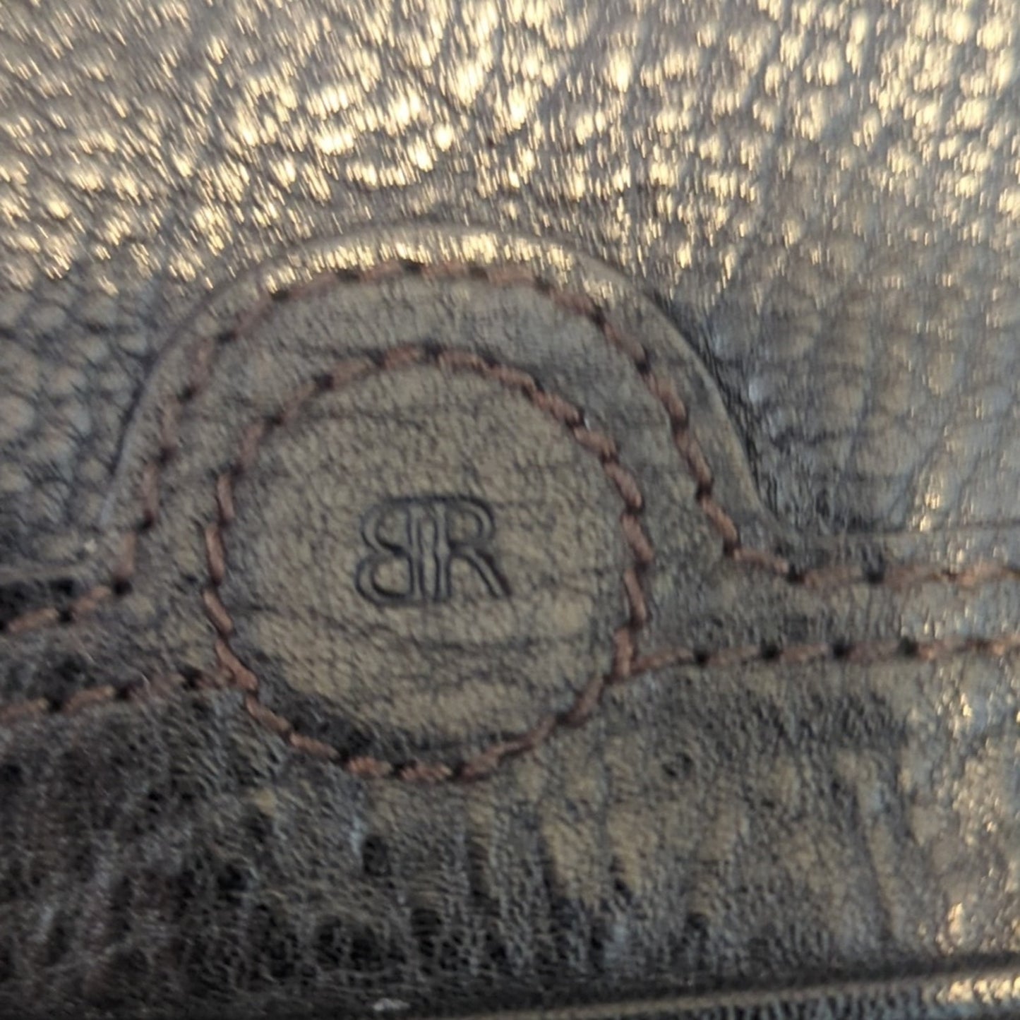 Banana Republic Almost Vintage Black Small Distressed Pebbled Leather Handbag