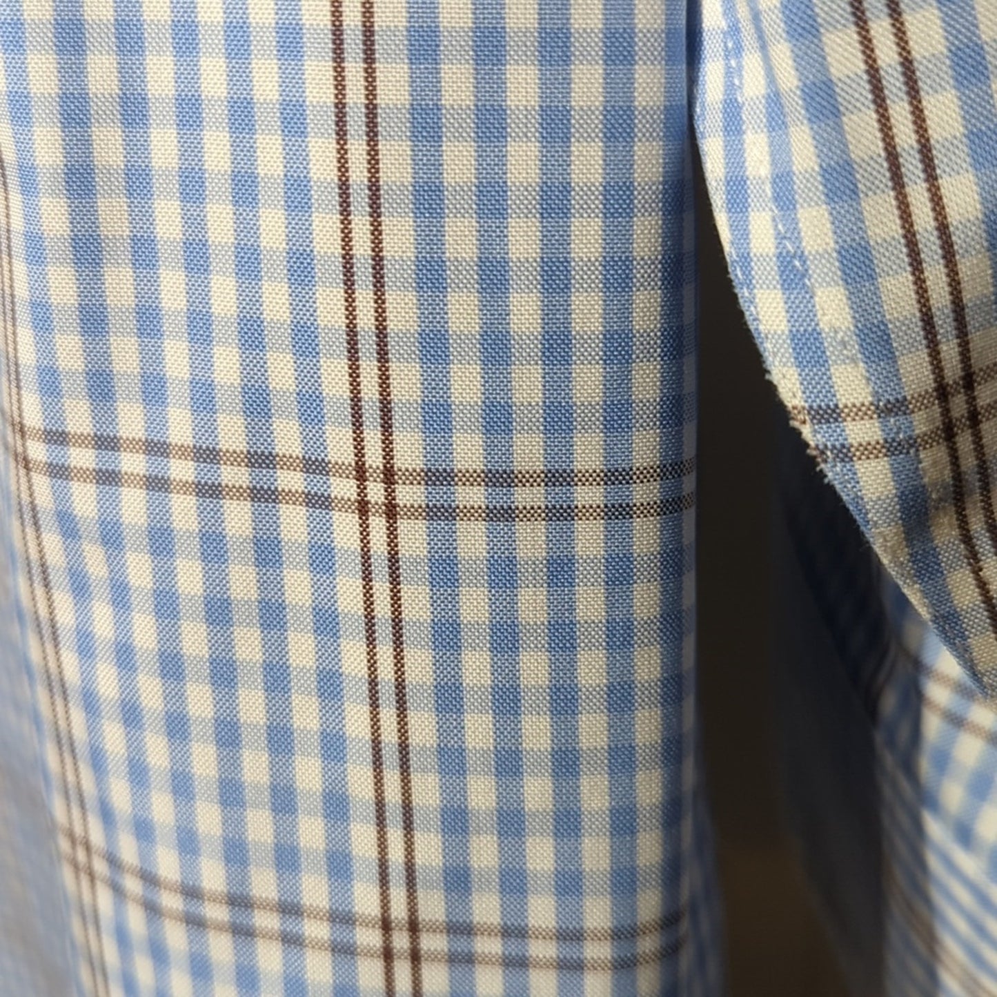 Vintage Brooks Brothers Blue Plaid The Original Polo Shirt Button Down Mens Sz L