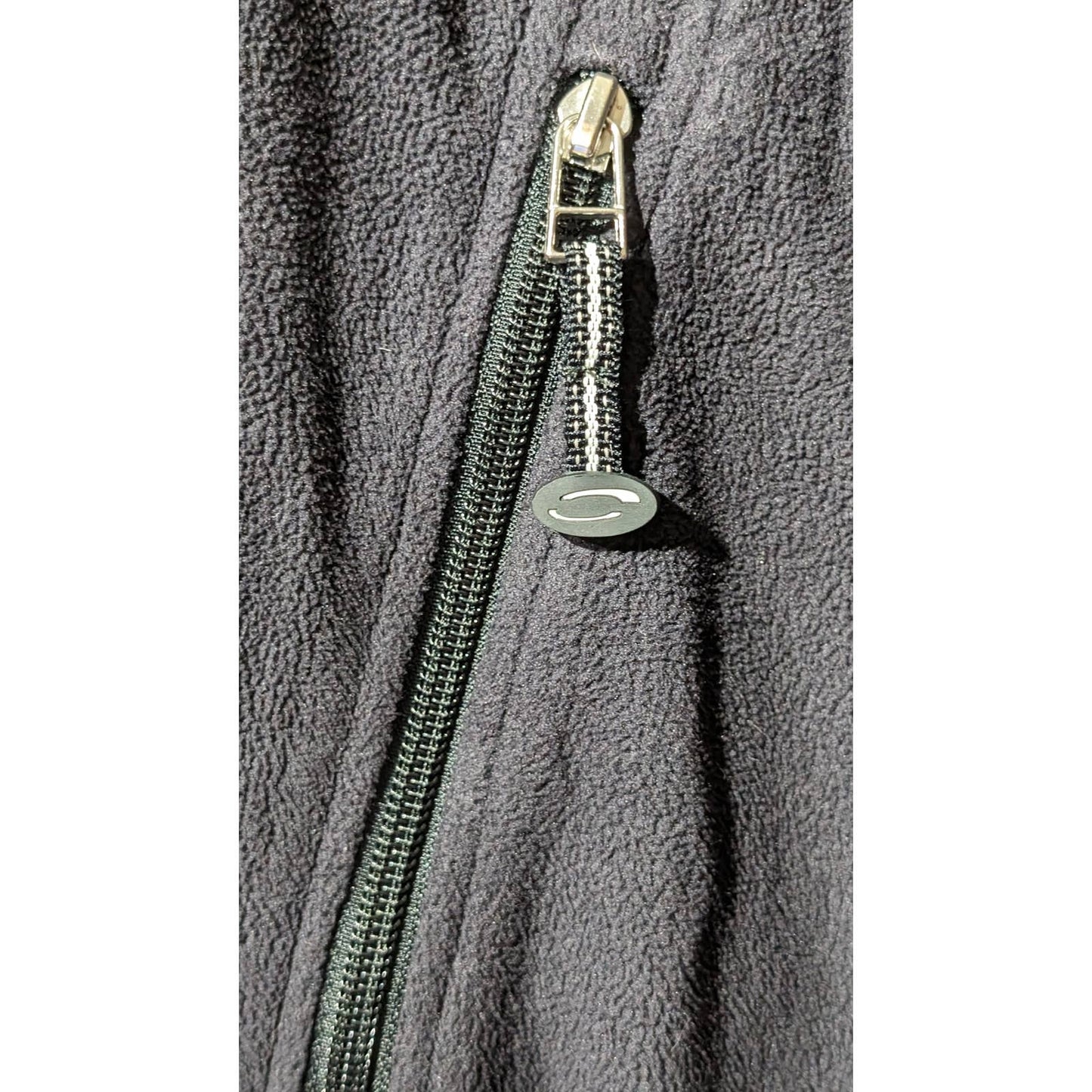 Obermeyer Black Fleece Zip Pocket Full Zip Vest Mens Size M