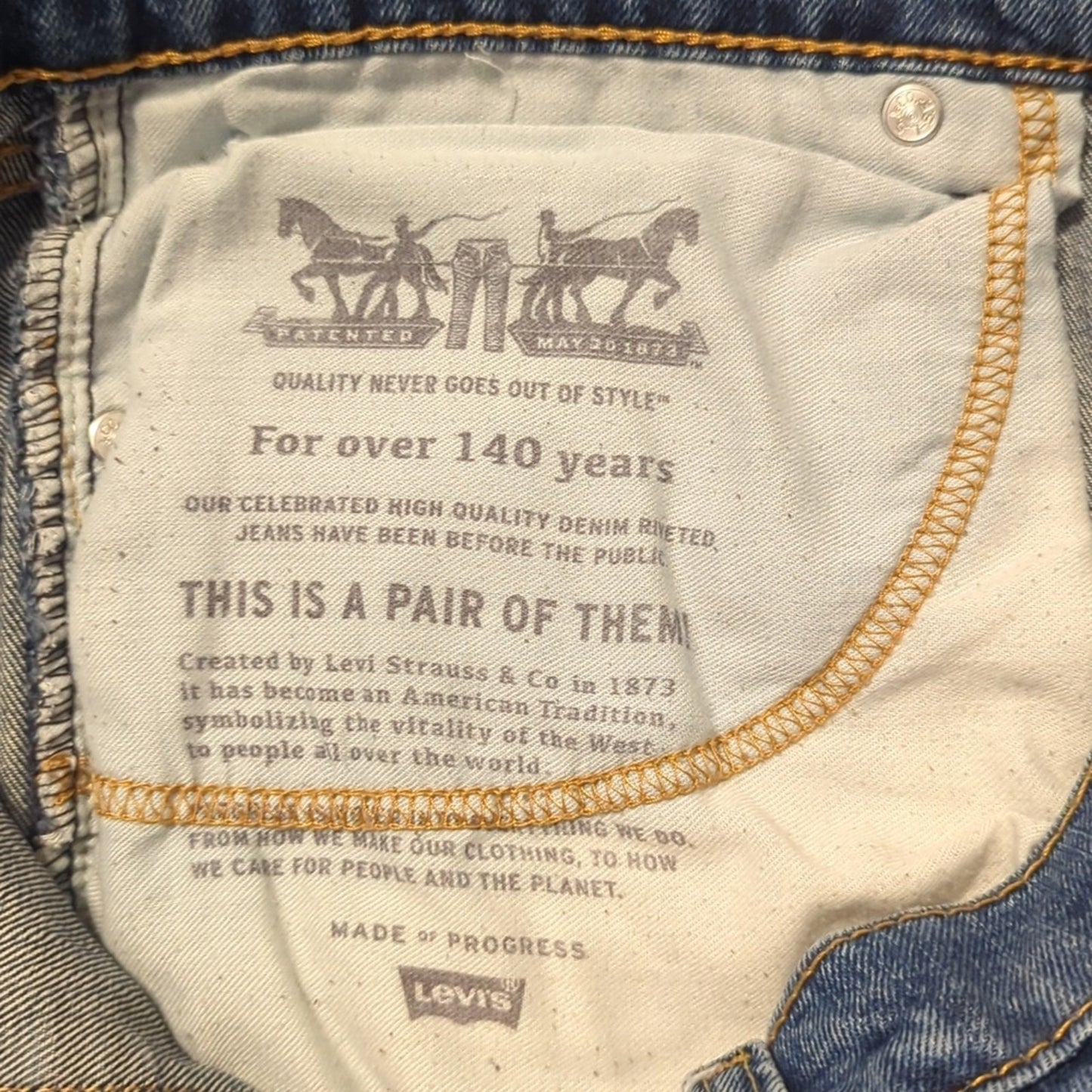 Levi's 505 Regular Straight Fit Medium Stonewash No Stretch Jean Sz 33x30