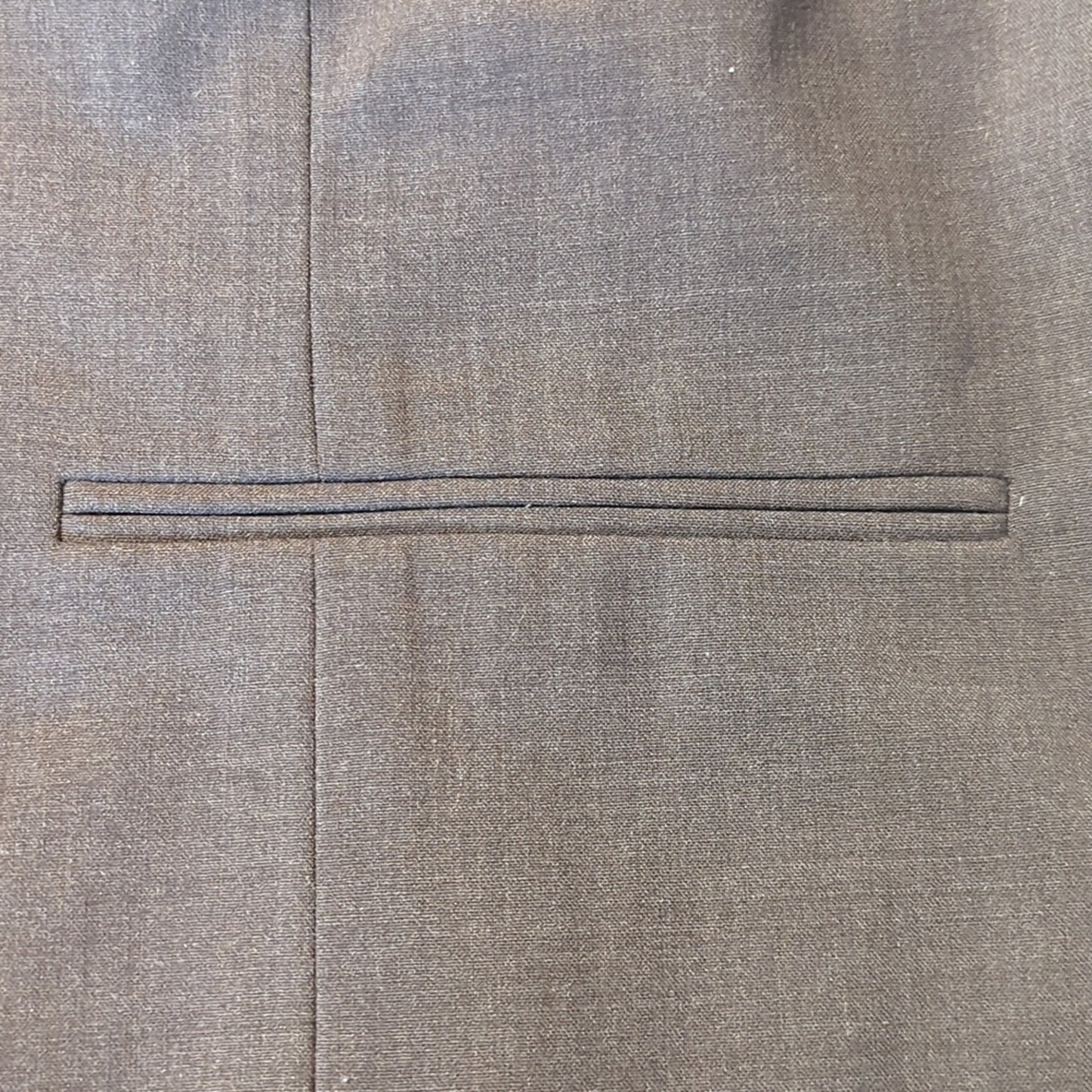 Talbots Brown Lightweight Fully Lined Wool Stretch Pantsuit Plus Sz 12W