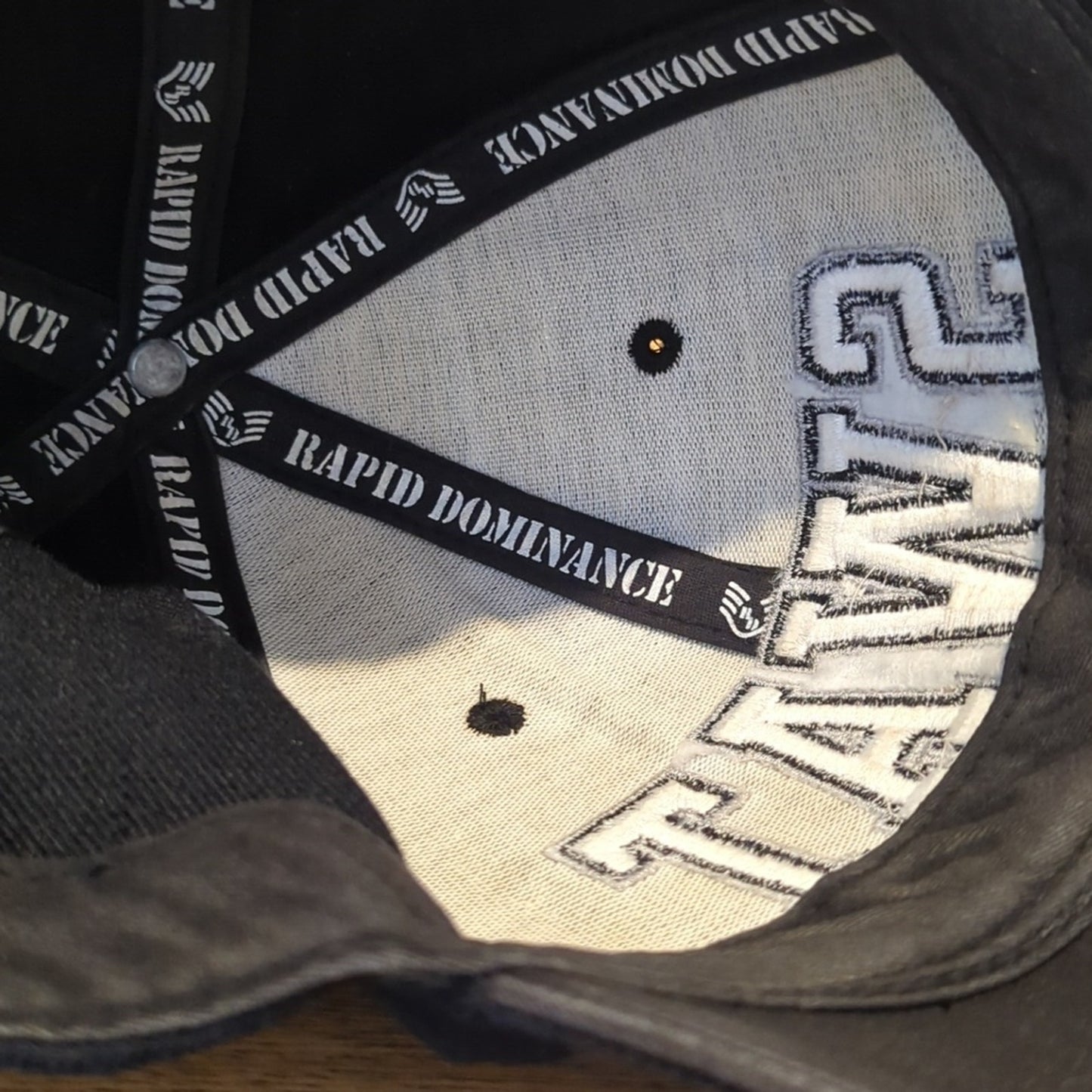 Rapid Dominance Navy and White Embroidered SWAT Adjustable Cap
