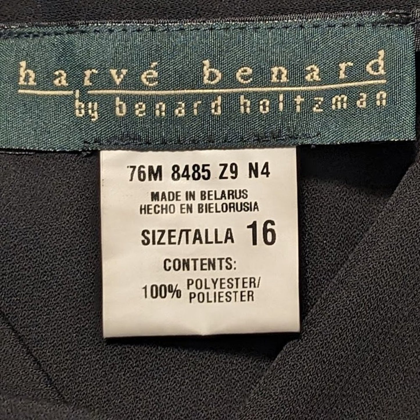 Harve Bernard Vintage Black Crepe Fully Lined Half Pleat Women's Sz 16 NWT Skirt