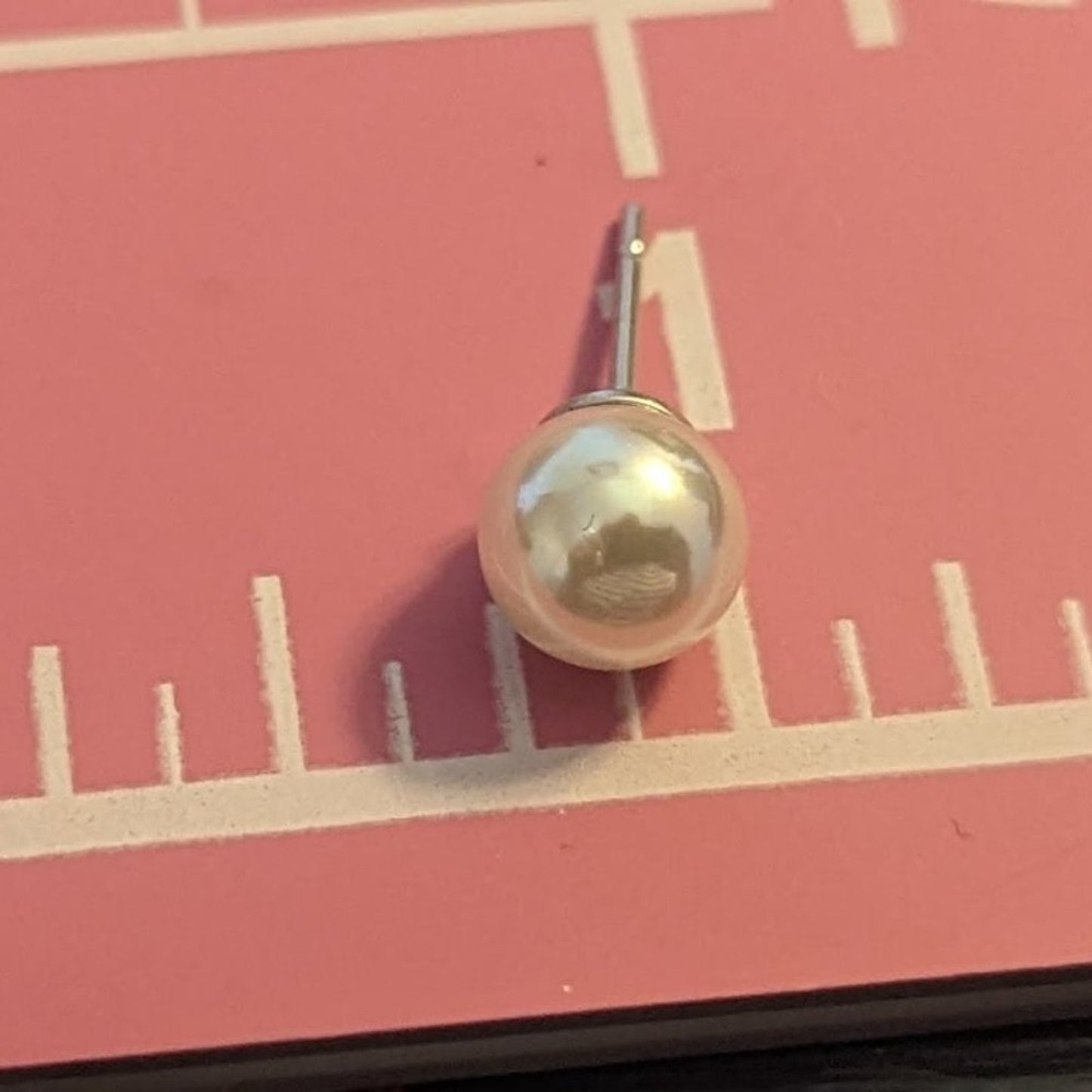 925 Sterling Silver Glass Pearl Stud Earrings