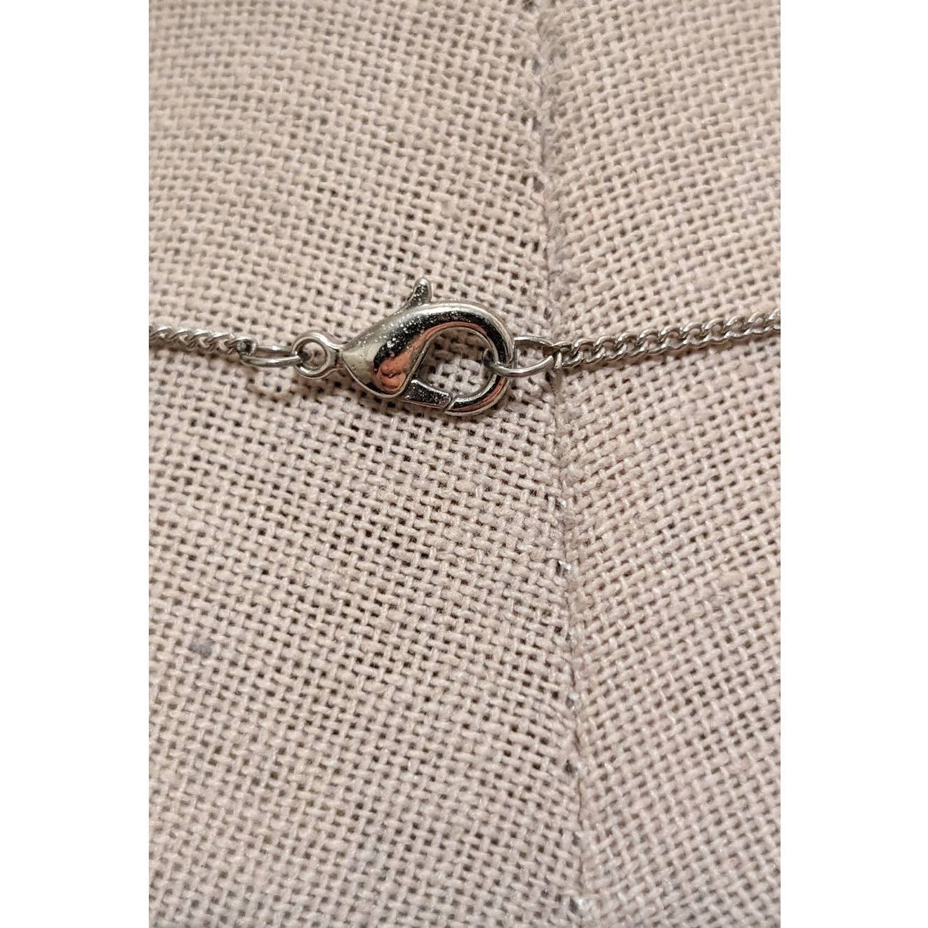 Statute of Liberty Heart Charm Two Tone Metal Pendant 21" Necklace