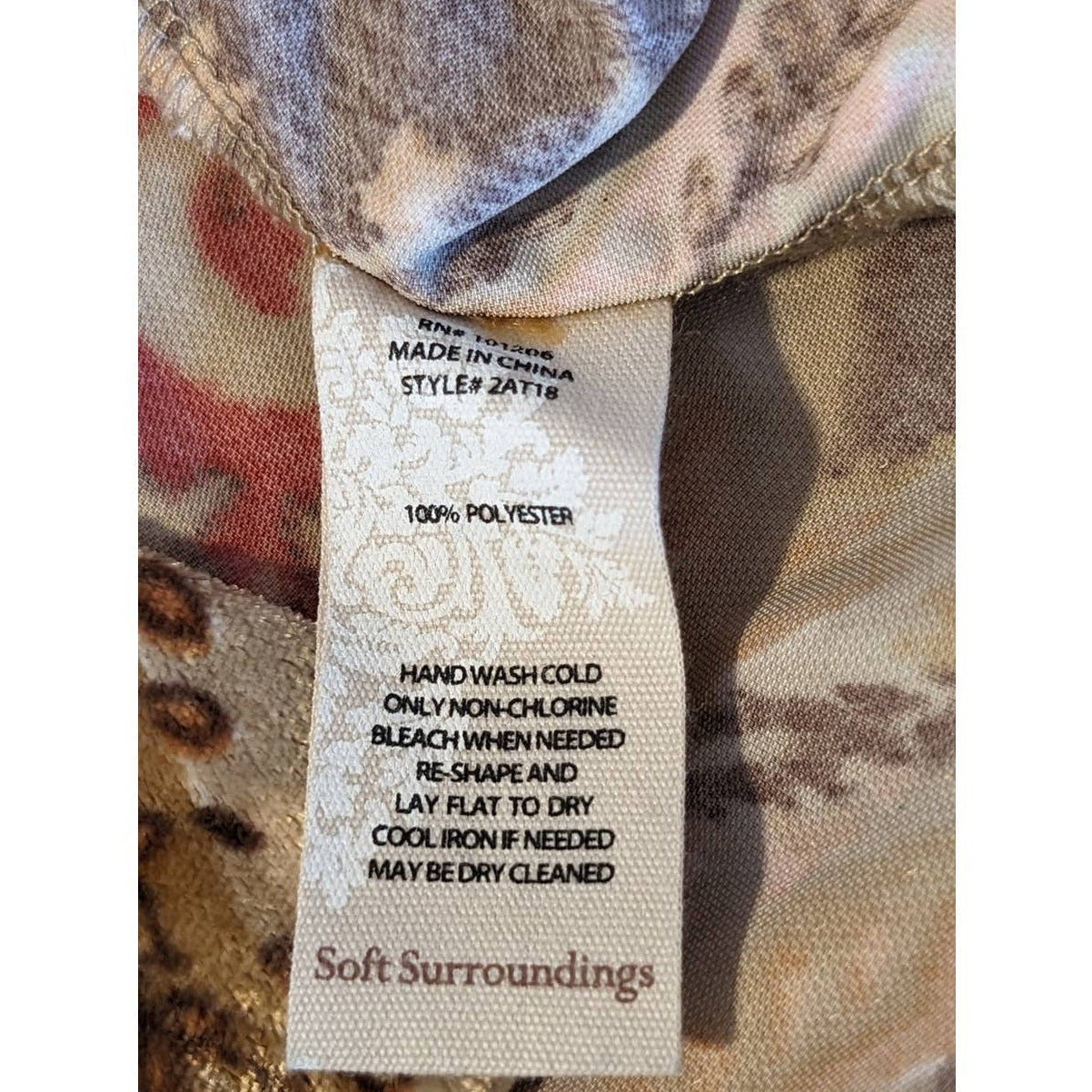Soft Surroundings Montaigne Bronze Velvet Button Mandarin Collar Tunic Sz M