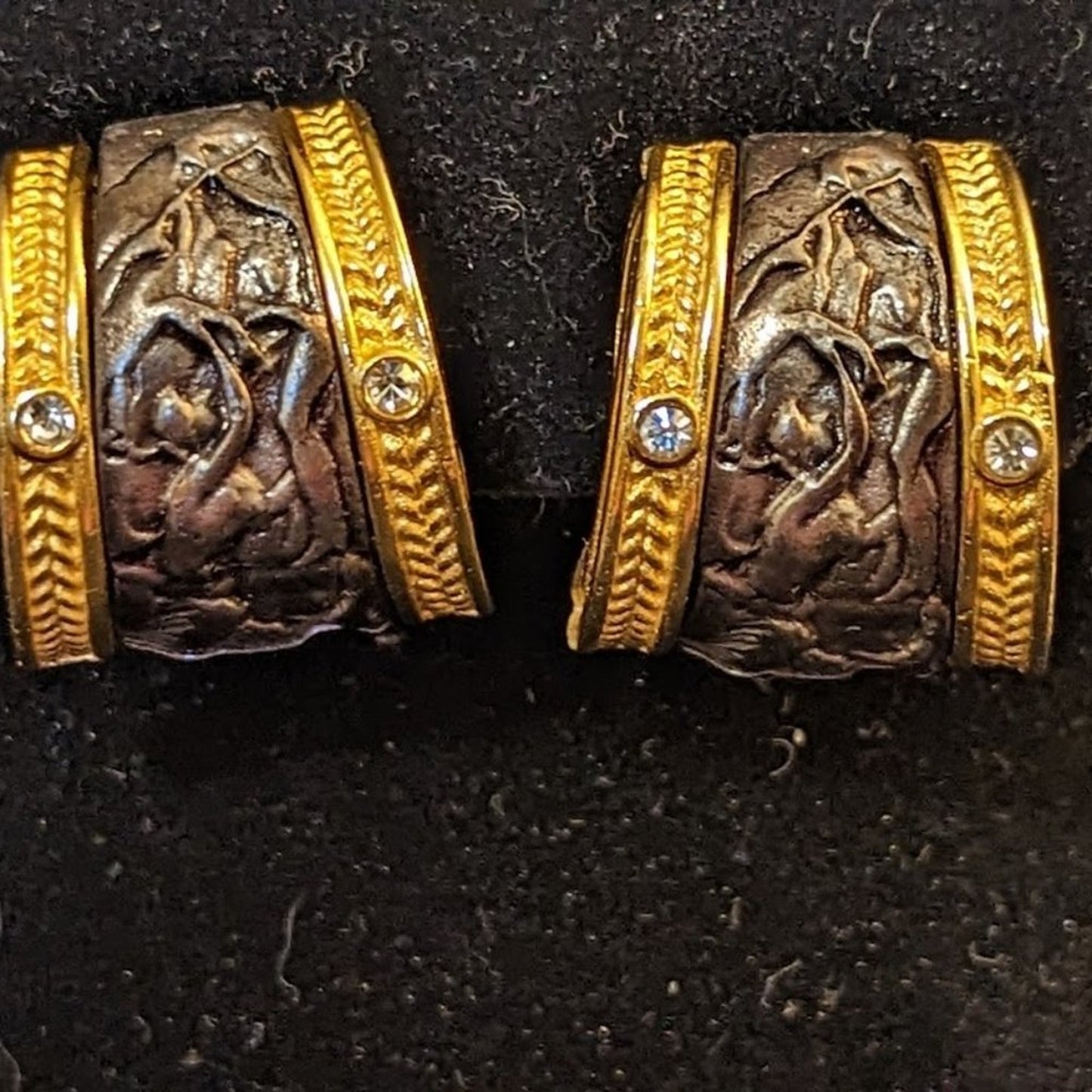 Etruscan Inspired Clip on Earrings