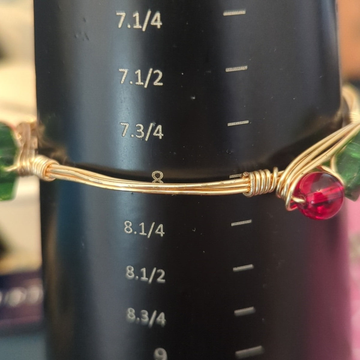 Two Christmas Bracelets -- One Bangle & One Stretch Bracelet