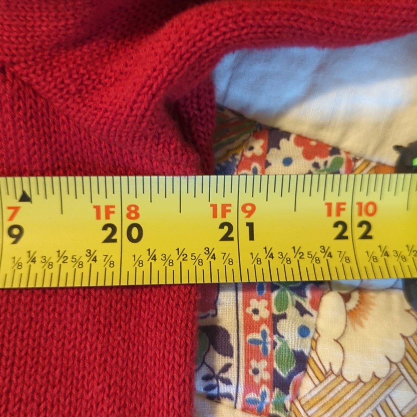 TALBOTS Red Pima Cotton Double V Tie Back Sweater Pullover Long Top Womens Sz M