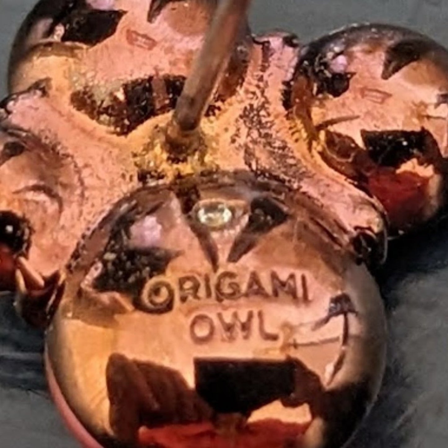 Origami Owl Chocolate Pearl Cluster Stud Earrings with Swarovski Crystals
