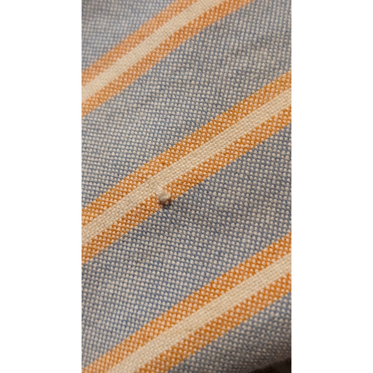 Vintage U.S. Expedition Blue/Orange Stripe Cotton Button Up Shirt Mens Sz XL