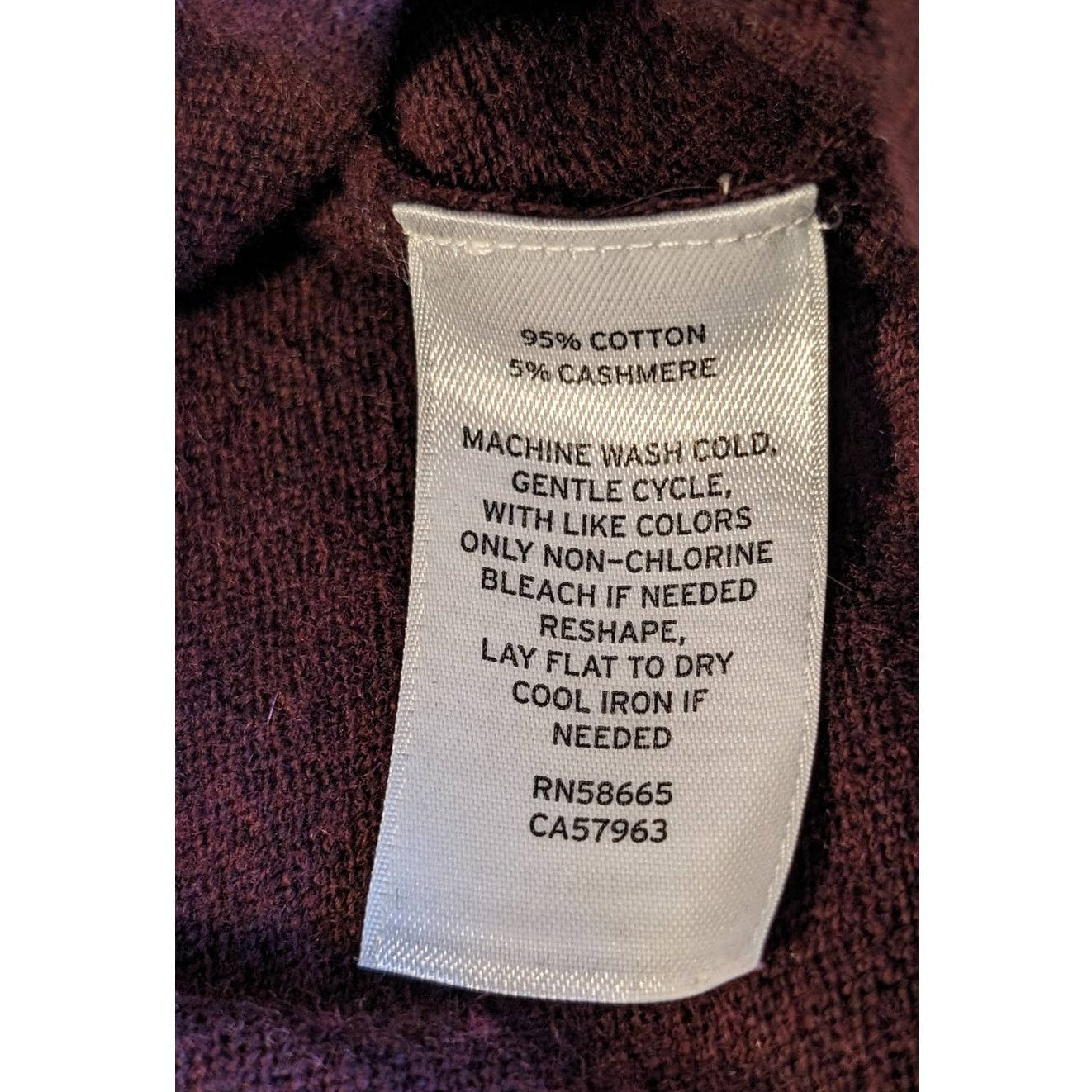 Nordstrom Men's Shop Cotton Cashmere Blend Quarter Zip Burgundy Sweater Mens XL